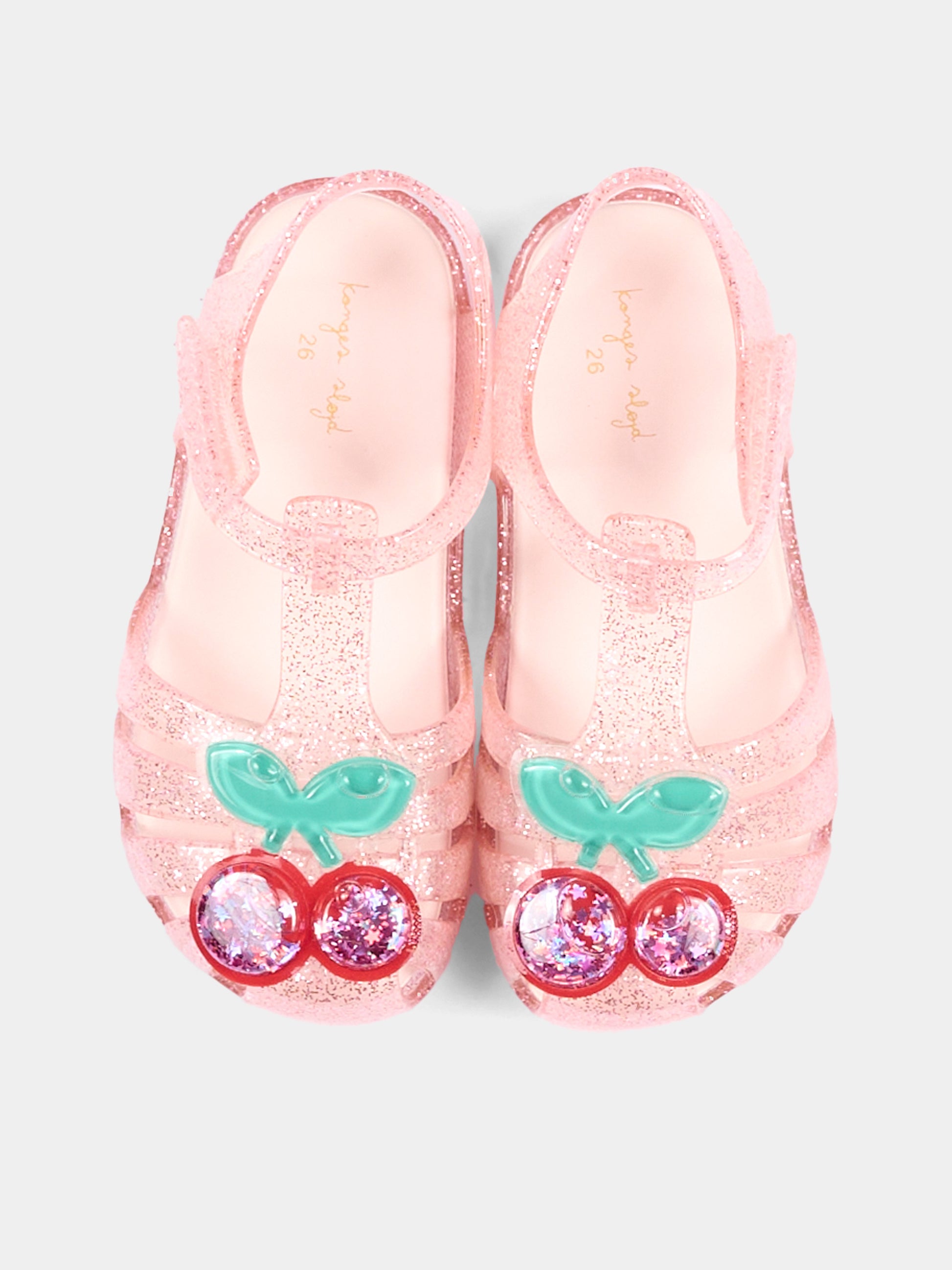 Ragnetti rosa Lilo per bambina con ciliegie,Konges Sløjd,KS104933 CHERRY