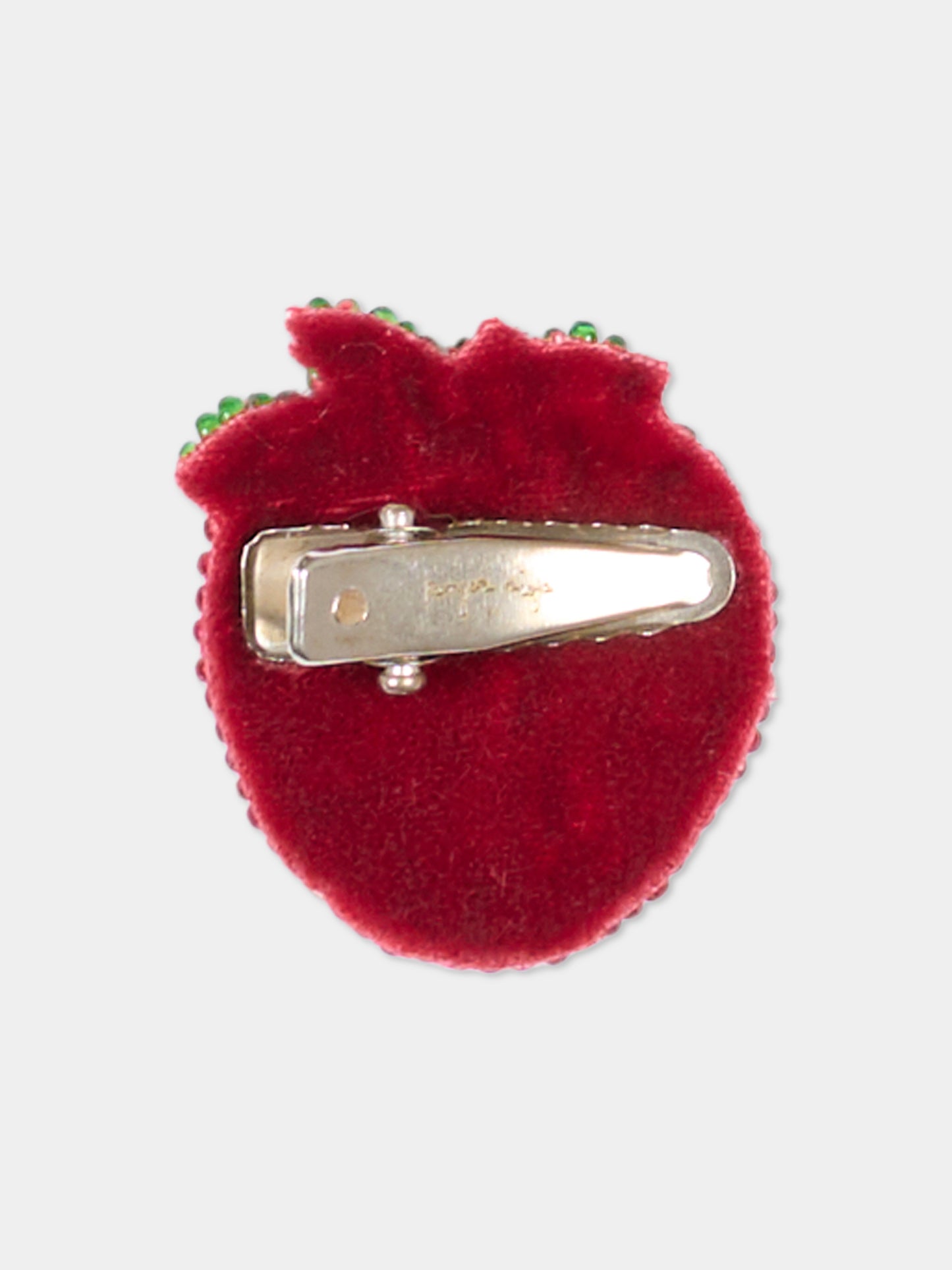 Red hairpin for girl with strawberries