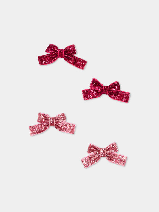 Multicolor hair clip for girl with bows
