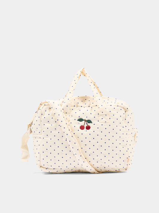 Ivory sensory play bag for girl with polka dots