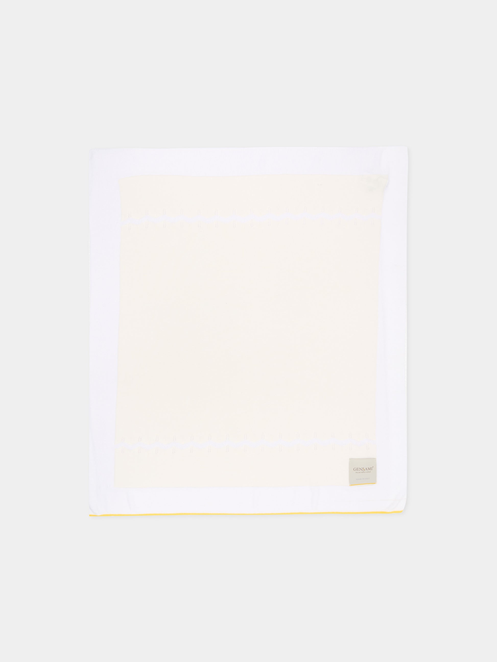Coperta bianca per neonati in maglia,Gensami,BLA-ZIGRAY-CO OFF WHITE