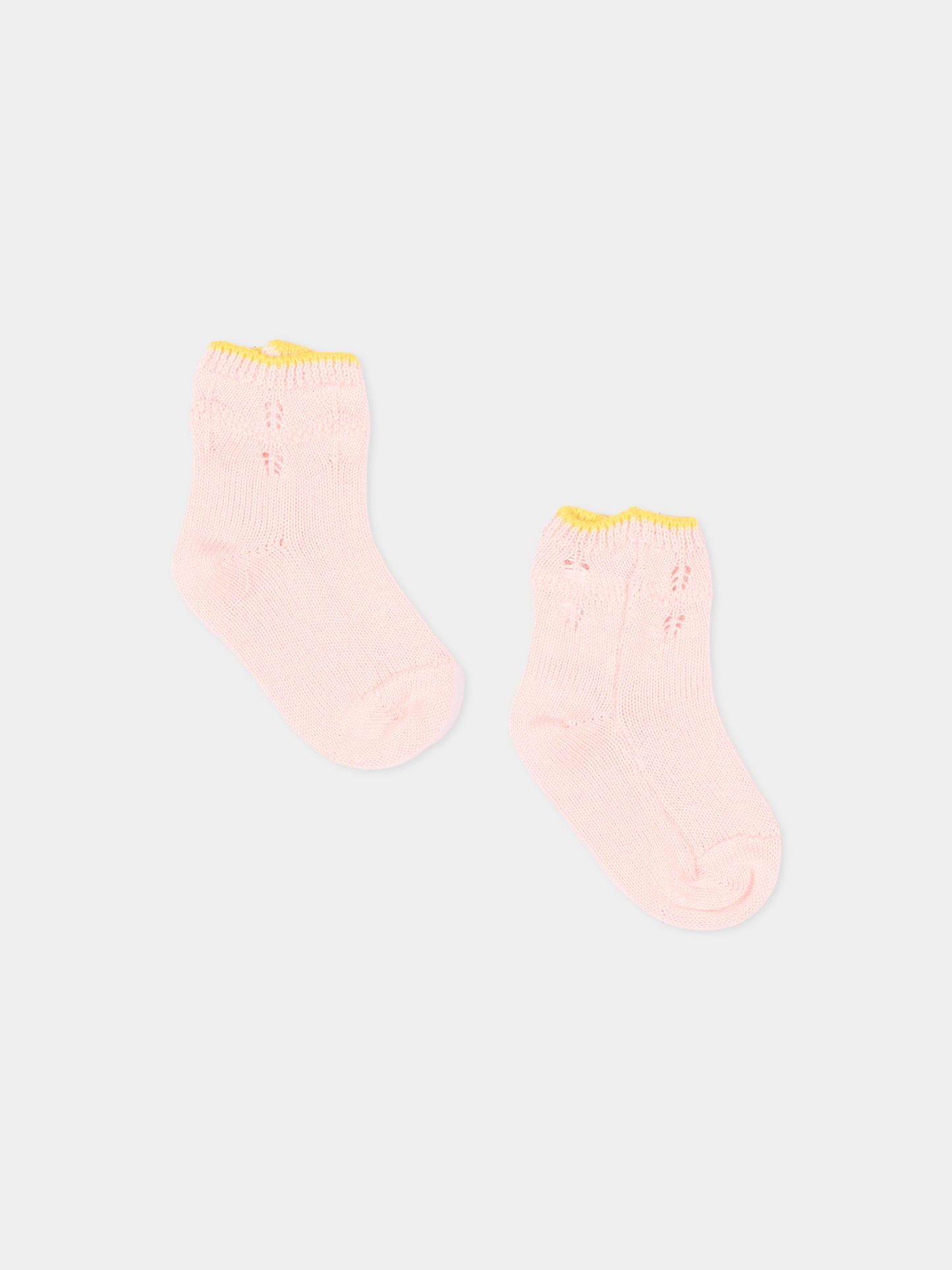 Calzini rosa per neonata con logo,Gensami,BOOT-ZIGRAY-CO BABY PINK