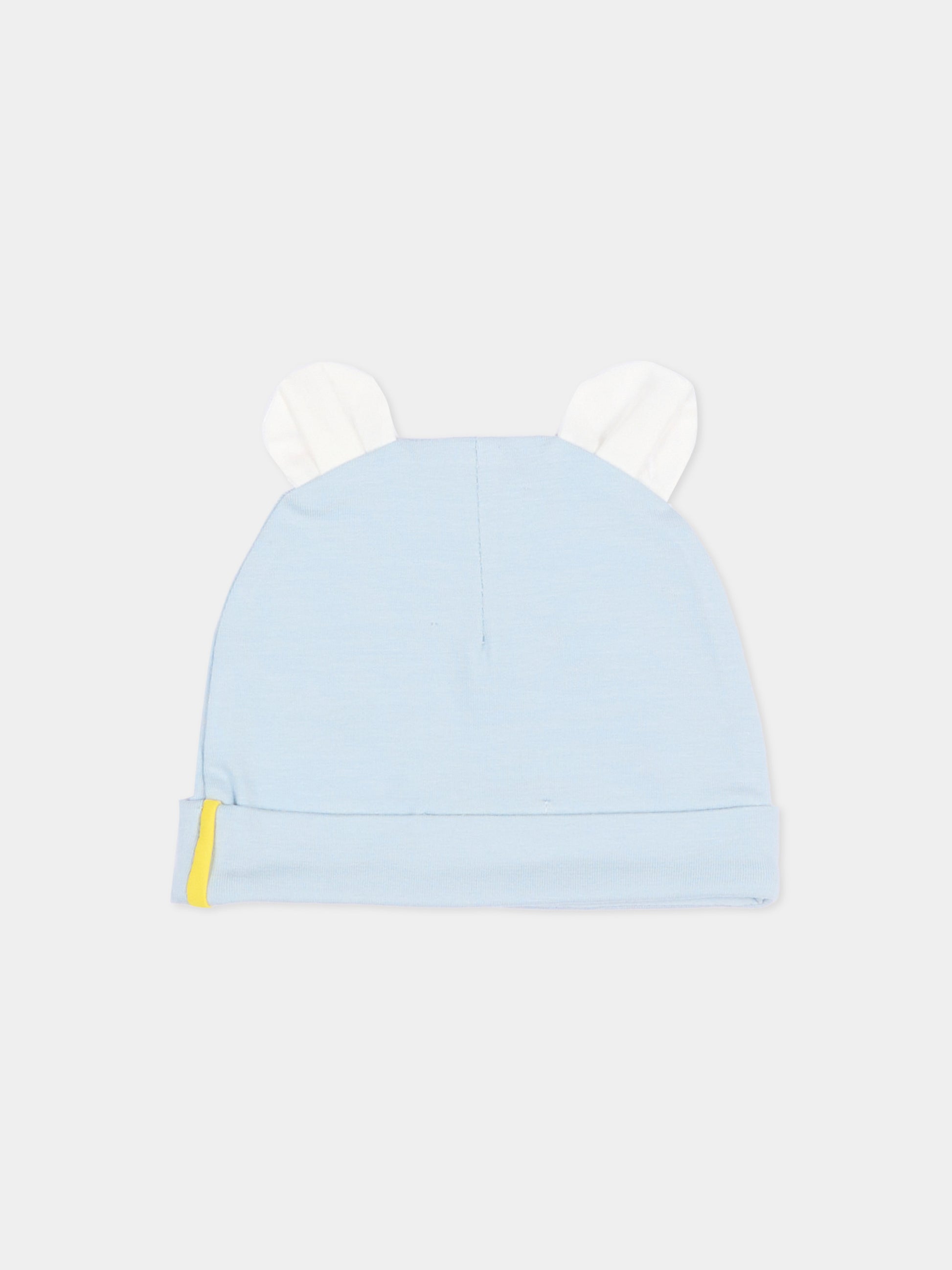 Cappello celeste per neonato con orecchie,Gensami,LIGHTHAT-ALP-J LIGHT BLUE