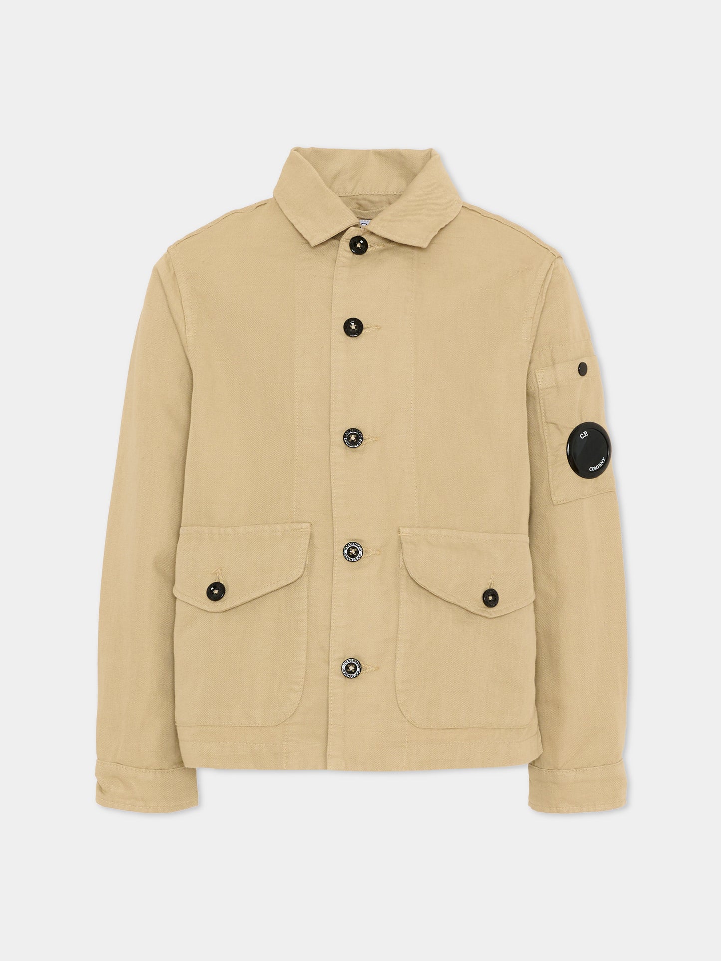 Giubbotto beige per bambino con lente,C. P. Company,CUA006-LZC01 20129