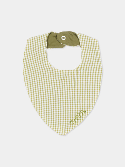 Bavaglino verde vichy per neonati,Nanán,E26162V