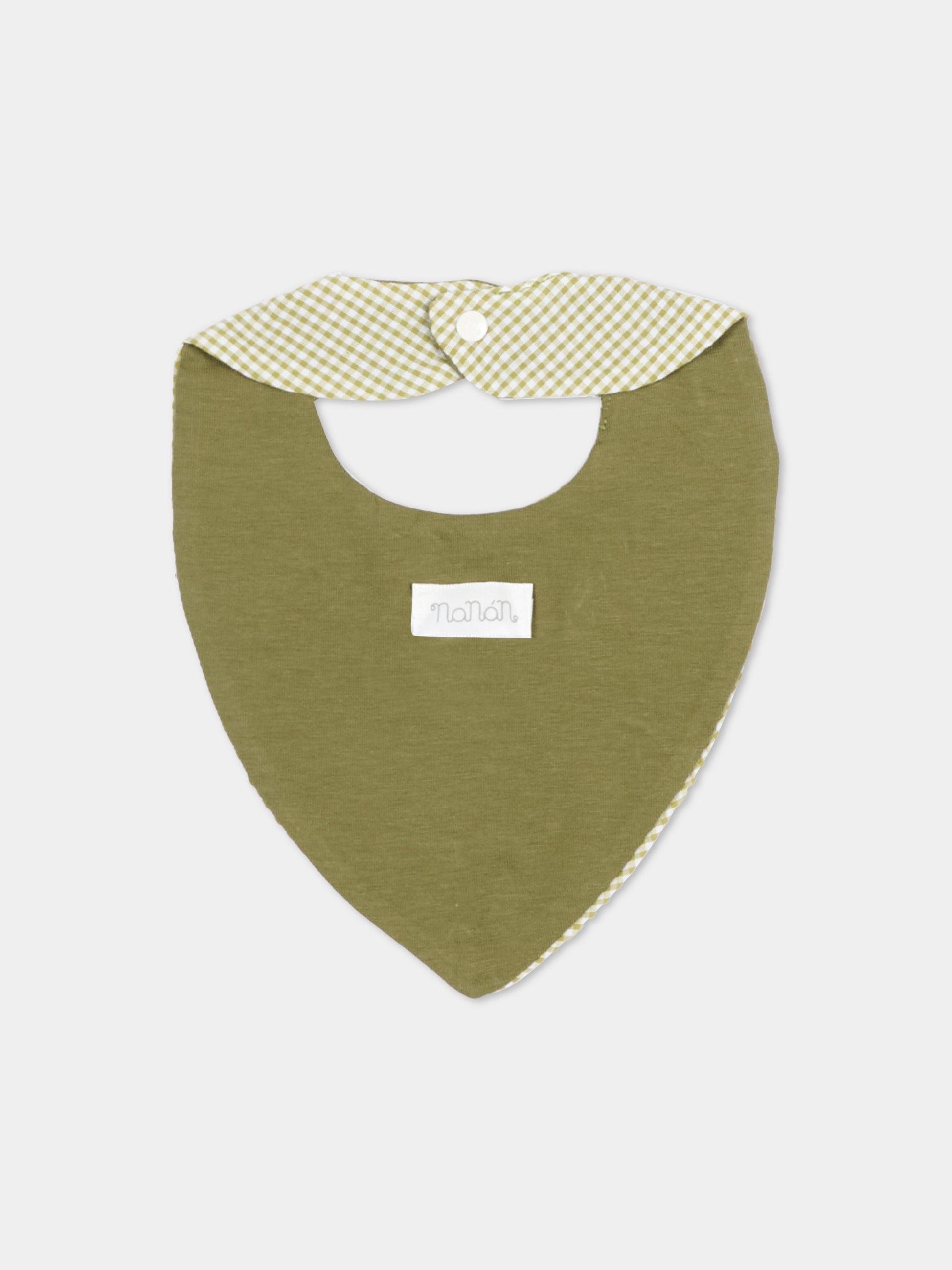 Bavaglino verde vichy per neonati,Nanán,E26162V