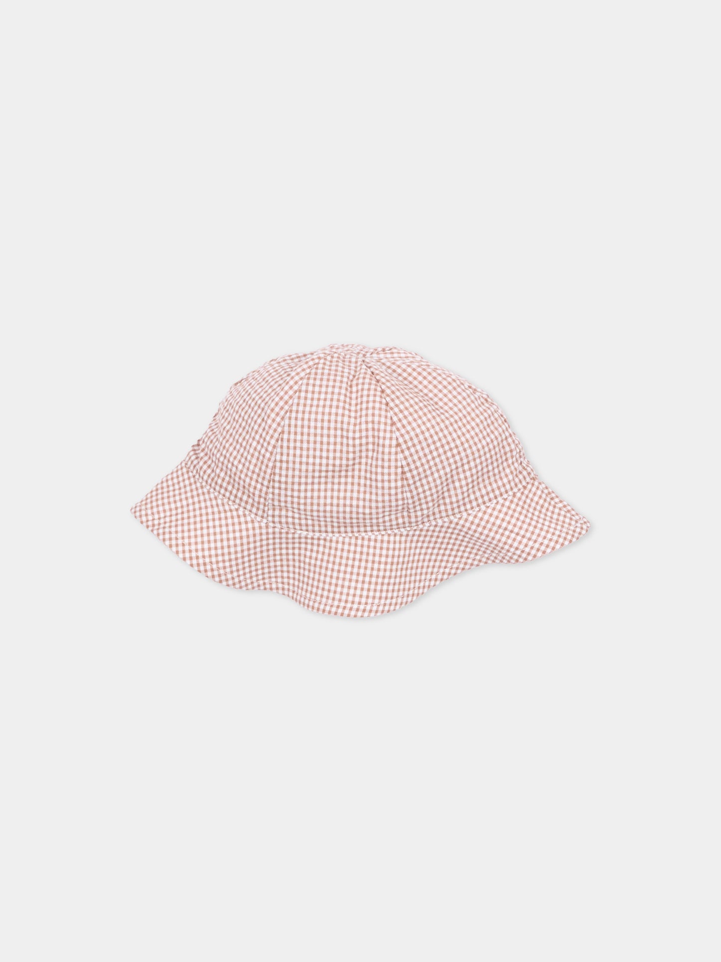 Cloche marrone per neonato a quadretti,Nanán,E26157M