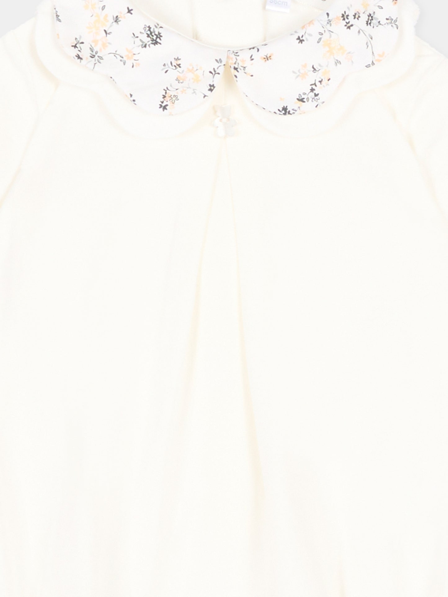 Pagliaccetto avorio per neonati con fiori,Nanán,E26410OW