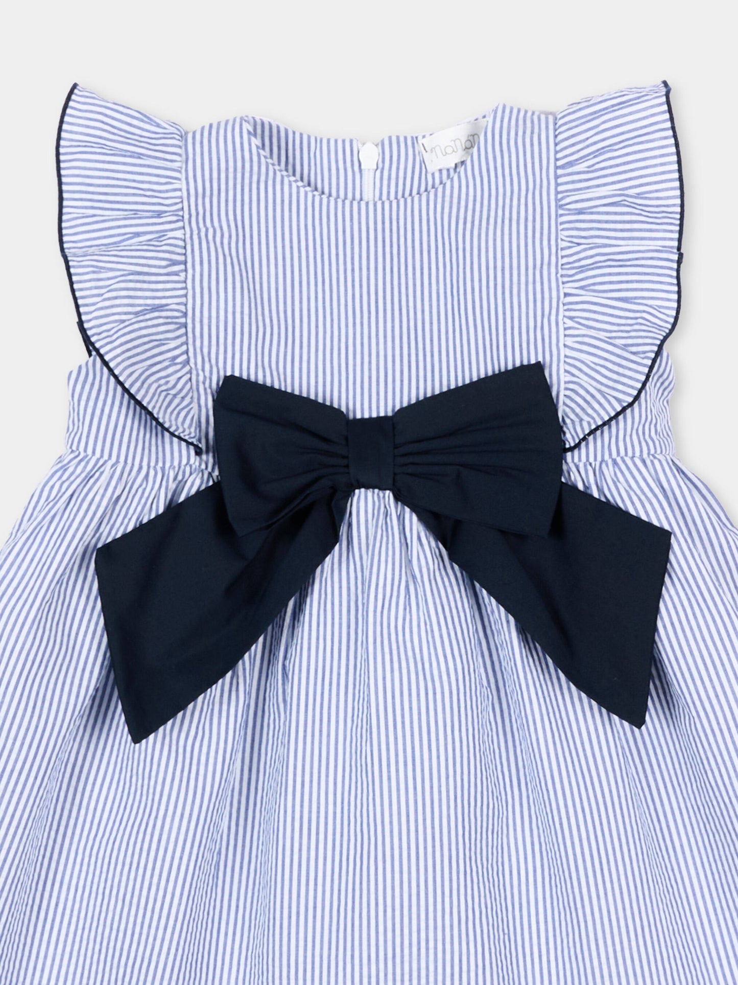 Vestito blu a righe per neonata,Nanán,E26485BL