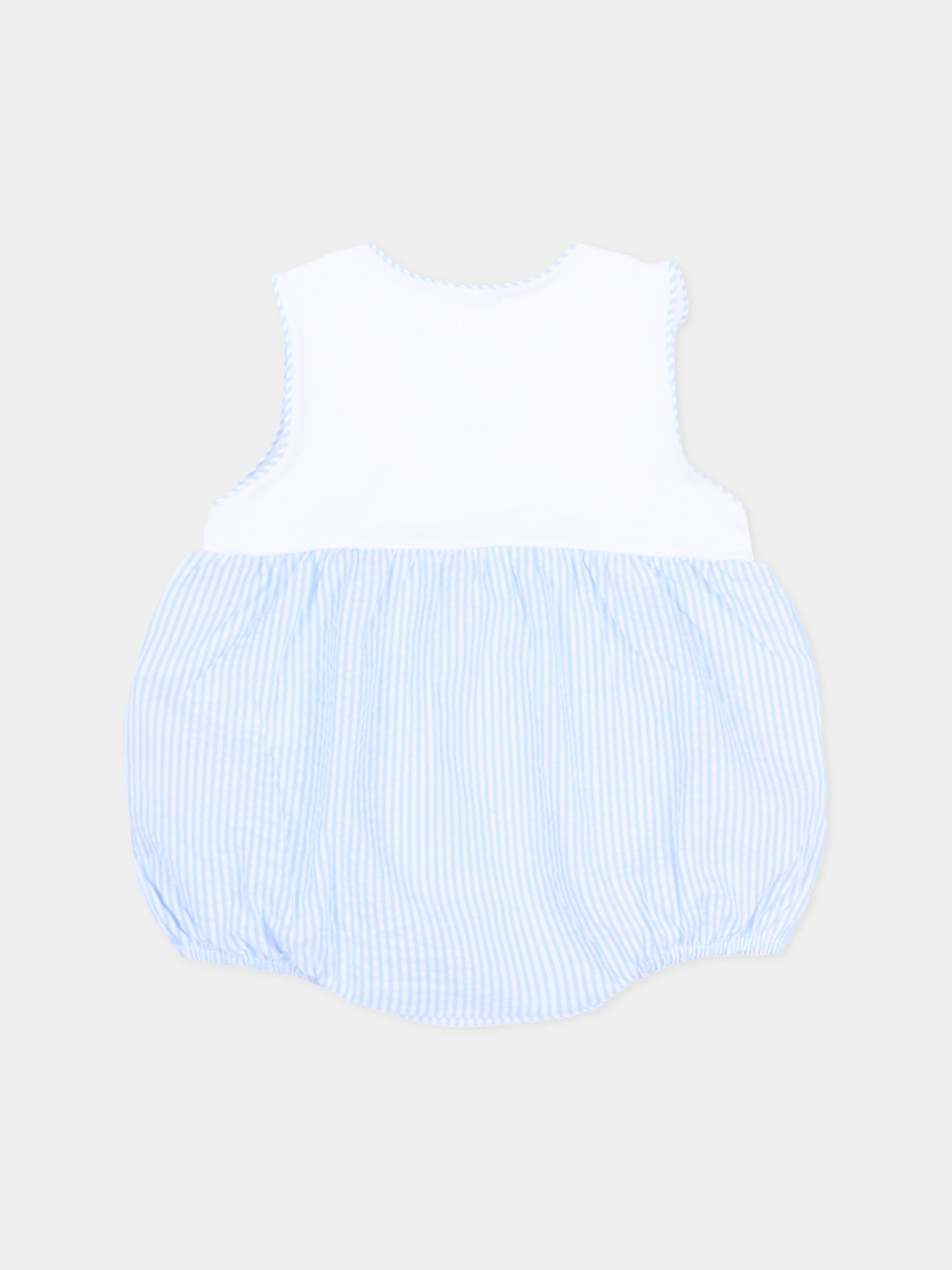 Pagliaccetto bianco per neonato a righe,Nanán,E26129B