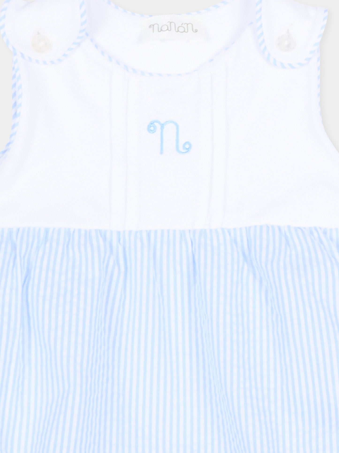 Pagliaccetto bianco per neonato a righe,Nanán,E26129B