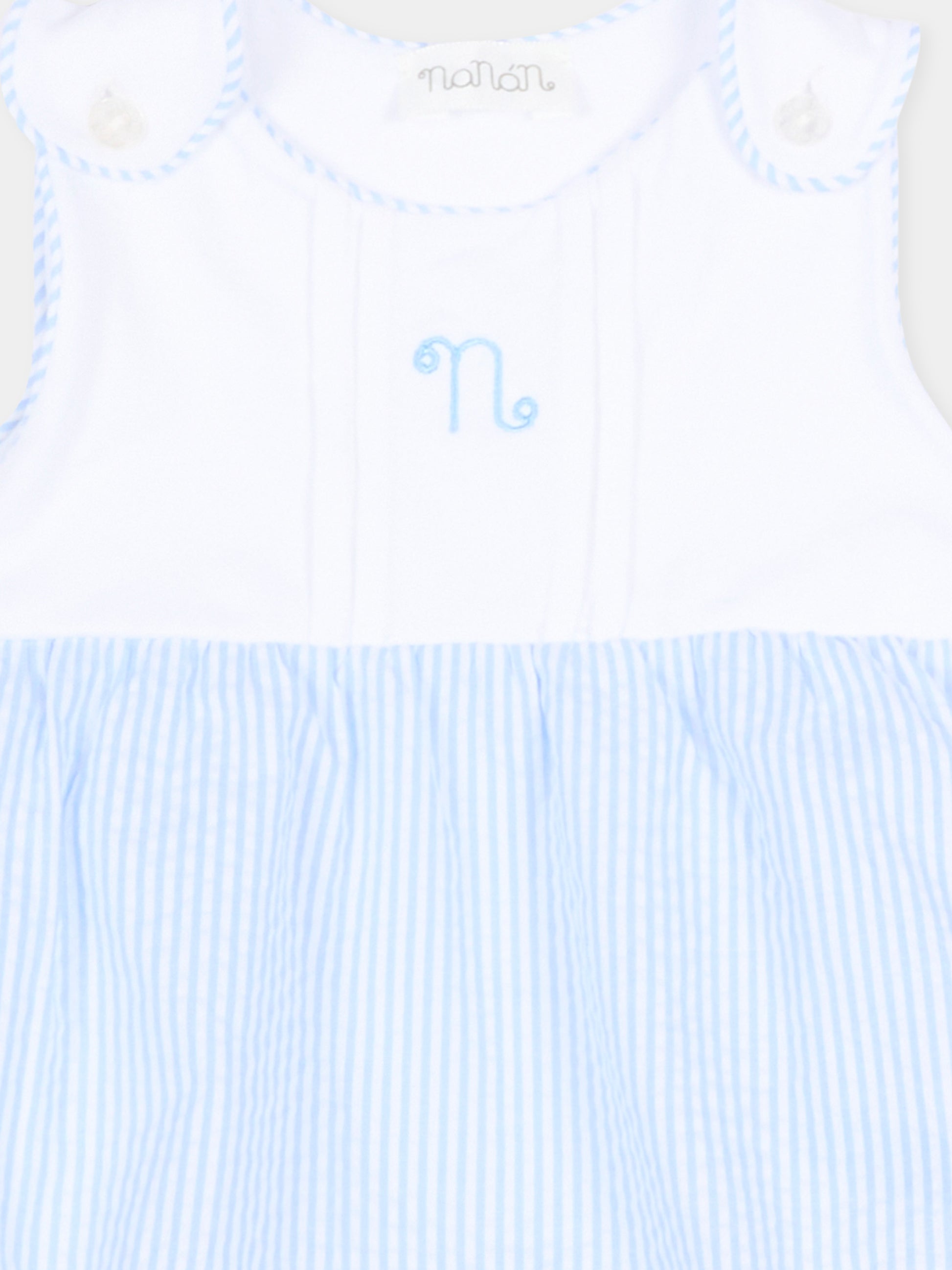 Pagliaccetto bianco per neonato a righe,Nanán,E26129B