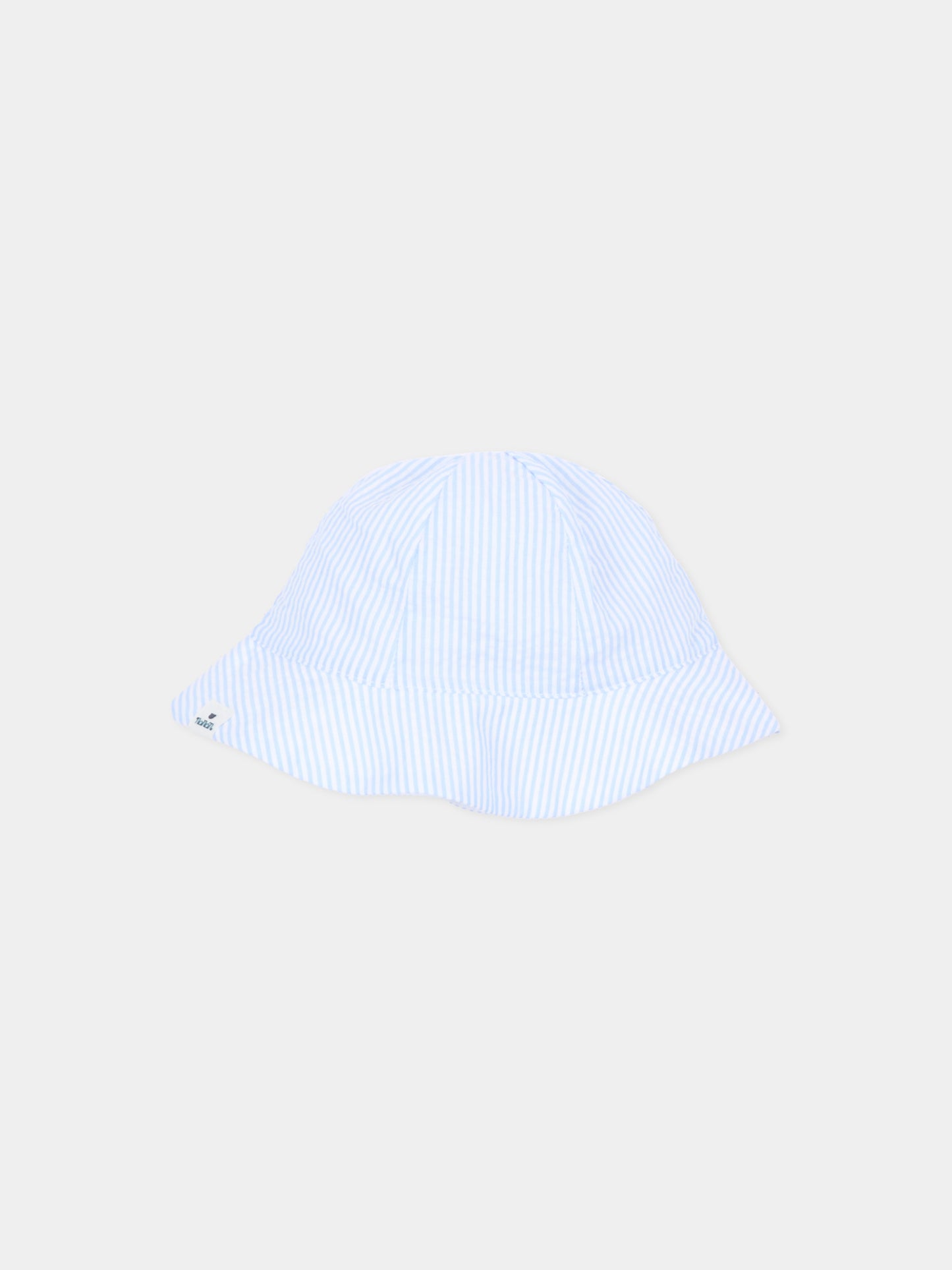 Cloche azzurra a righe per neonato,Nanán,E26145A
