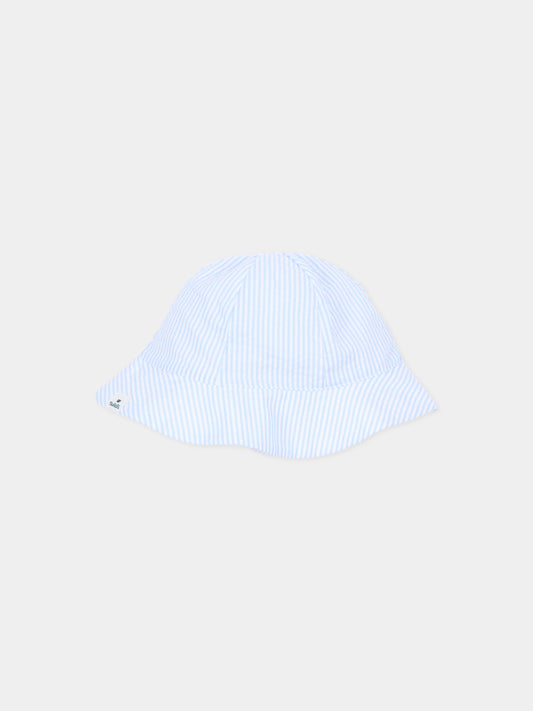 Cloche azzurra a righe per neonato,Nanán,E26145A