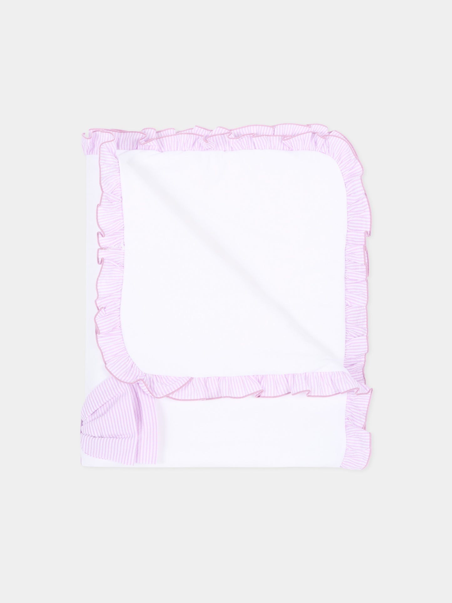 Coperta bianca per neonata con fiocco,Nanán,E26476L