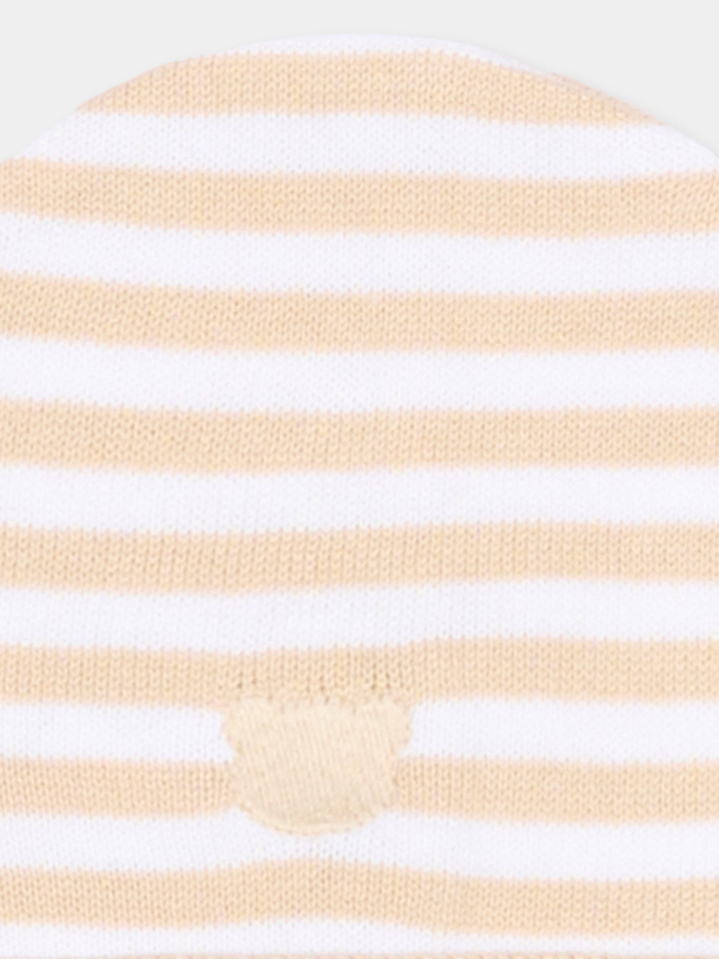 Cappello beige a righe per neonati,Nanán,E26006BE