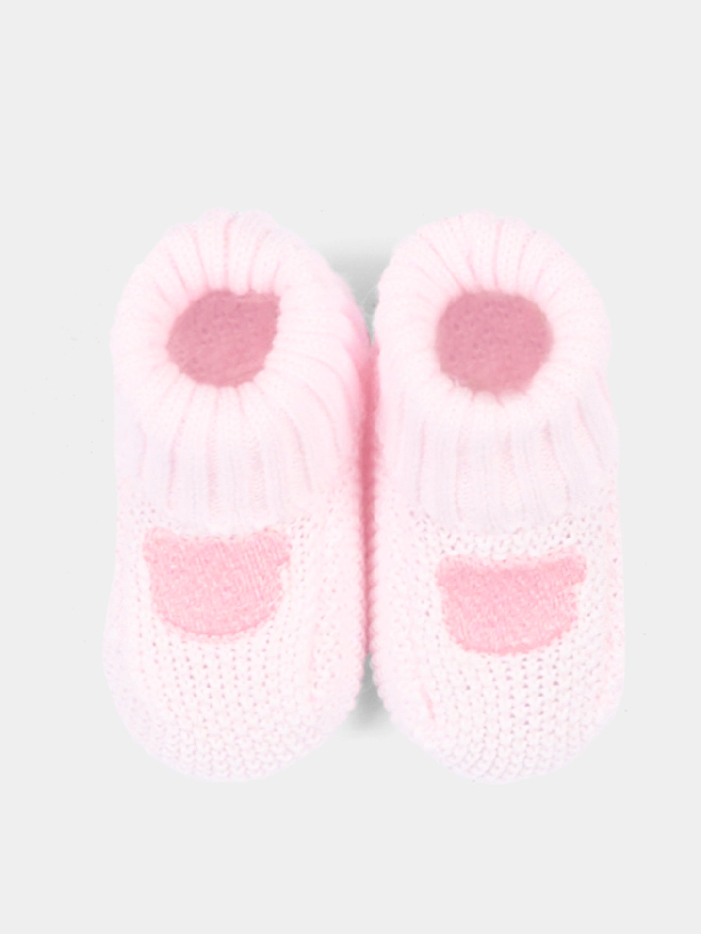 Babbucce rosa per neonata in maglia,Nanán,E26007R