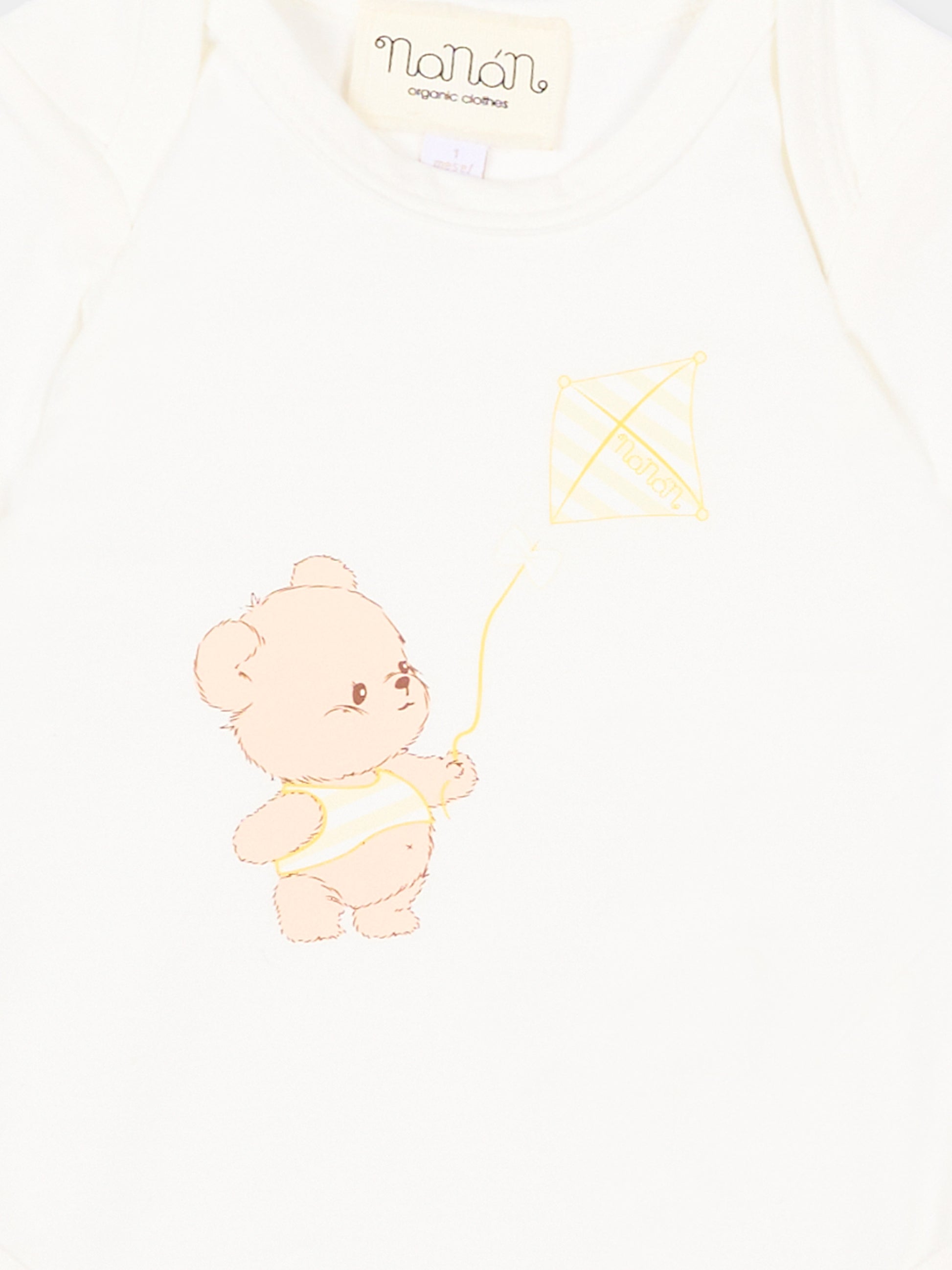 Body avorio per neonati con orsetto,Nanán,E26014OW