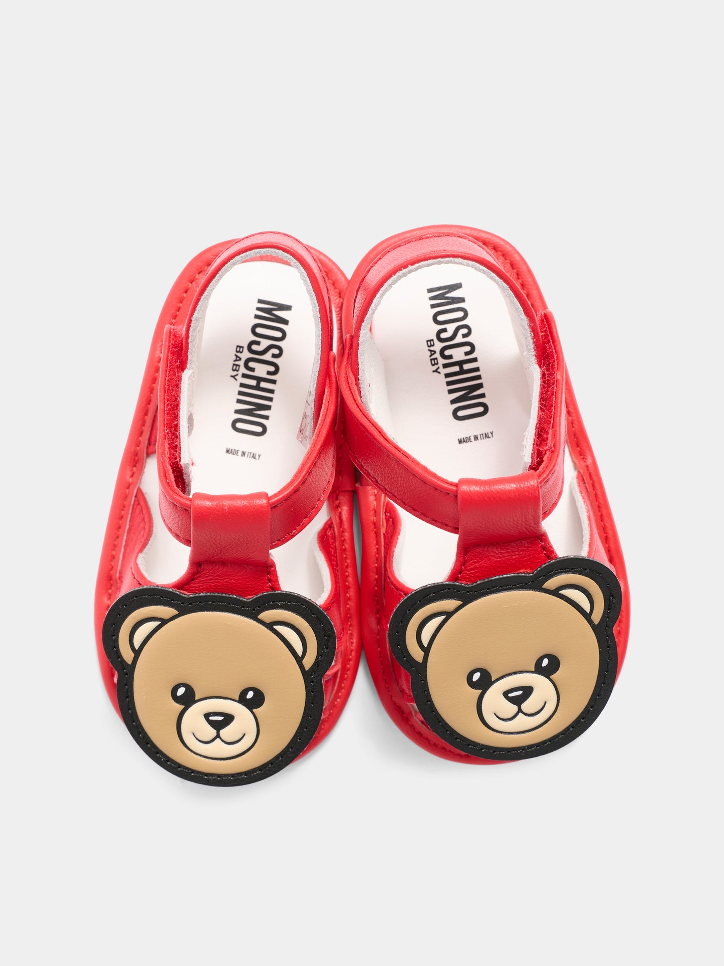 Sandali rossi per neonata con Teddy Bear,Moschino Kids,82881 - VAR5