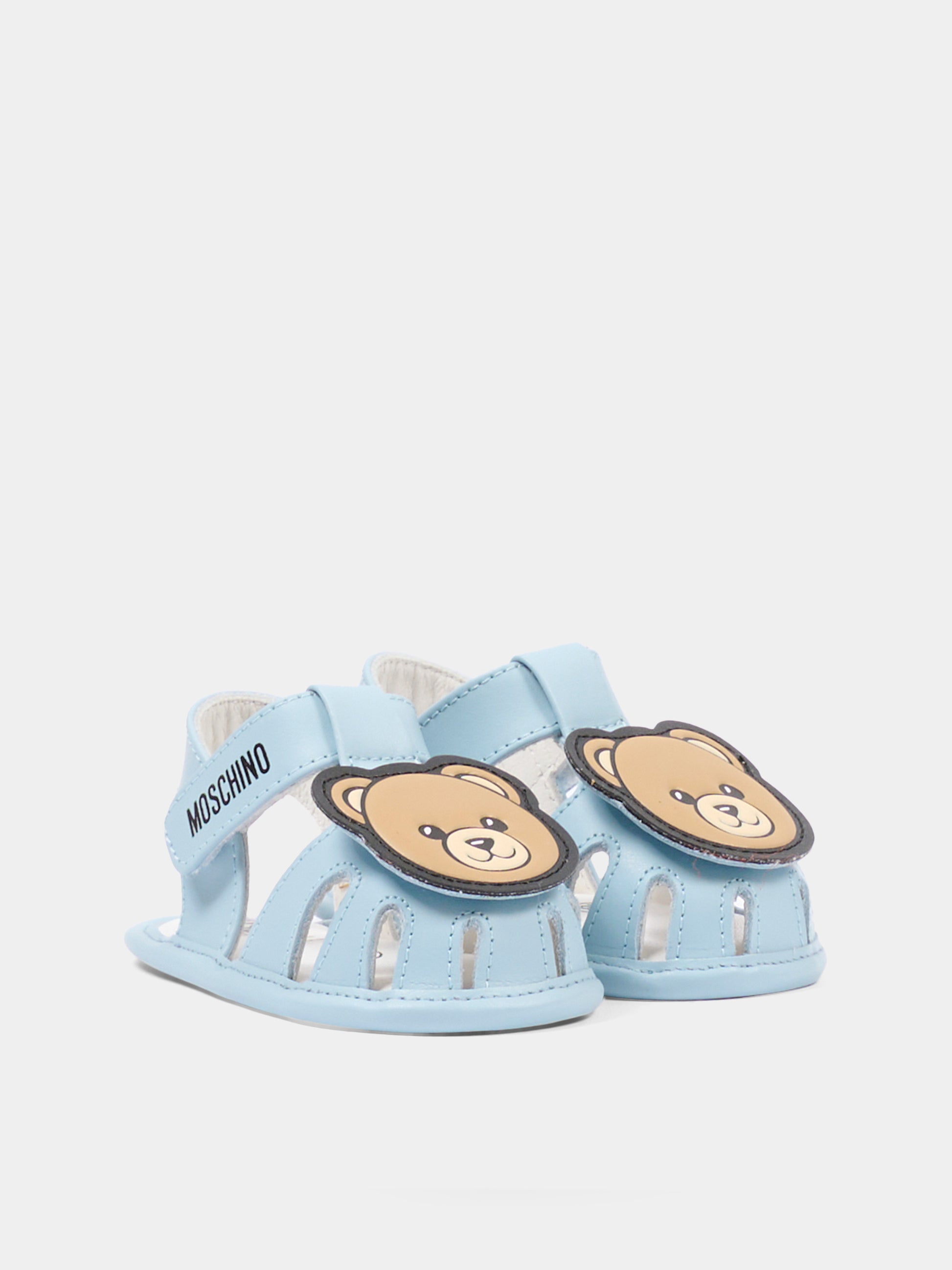 Sandalo celeste per neonata con Teddy Bear,Moschino Kids,82881 - VAR3