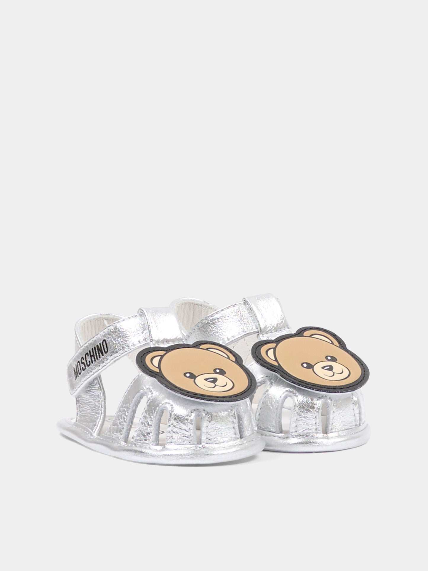Sandalo argento per neonata con Teddy Bear,Moschino Kids,82881 - VAR4