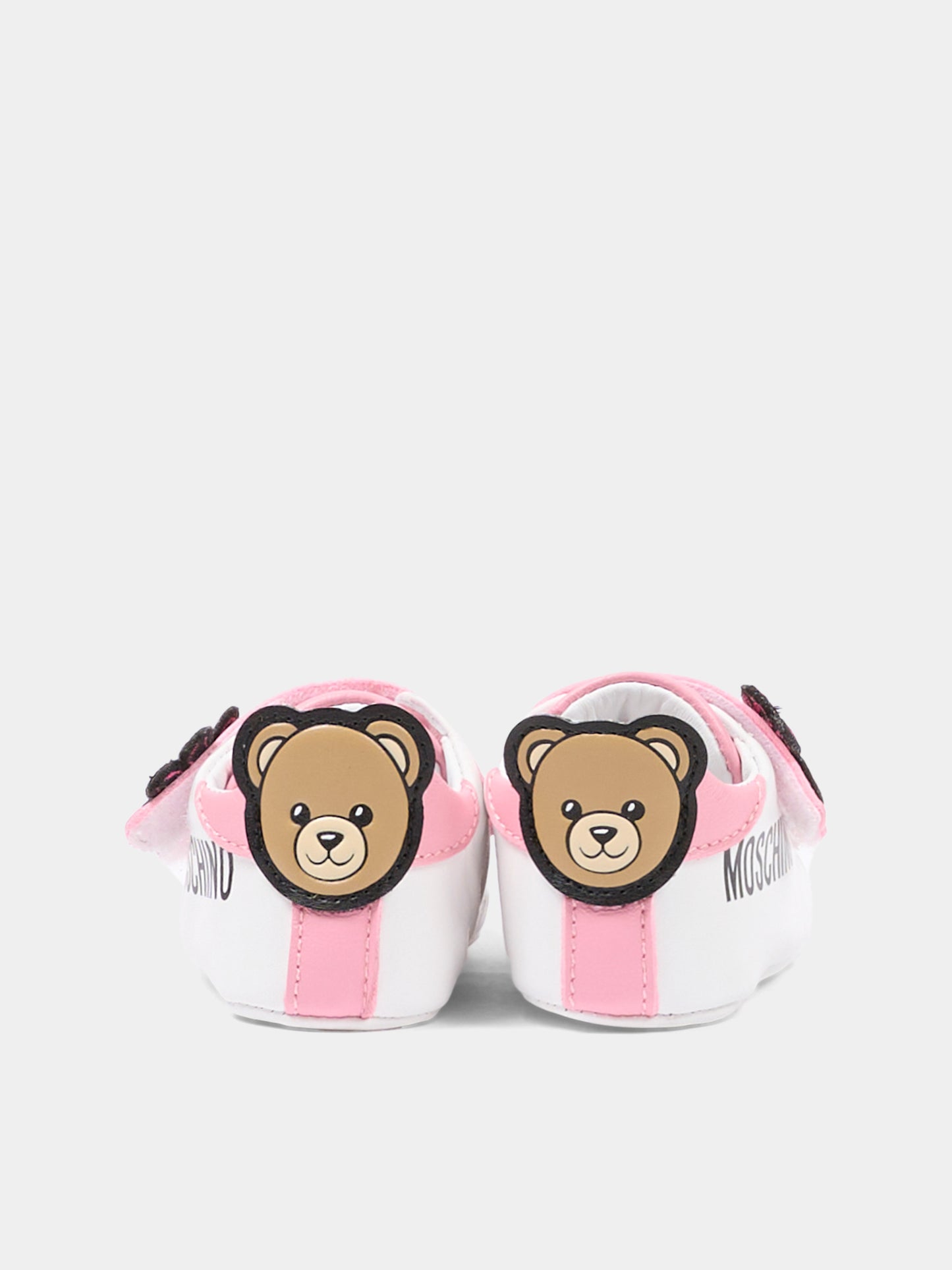 Sneakers basse rosa per neonata con logo,Moschino Kids,82897 - VAR1