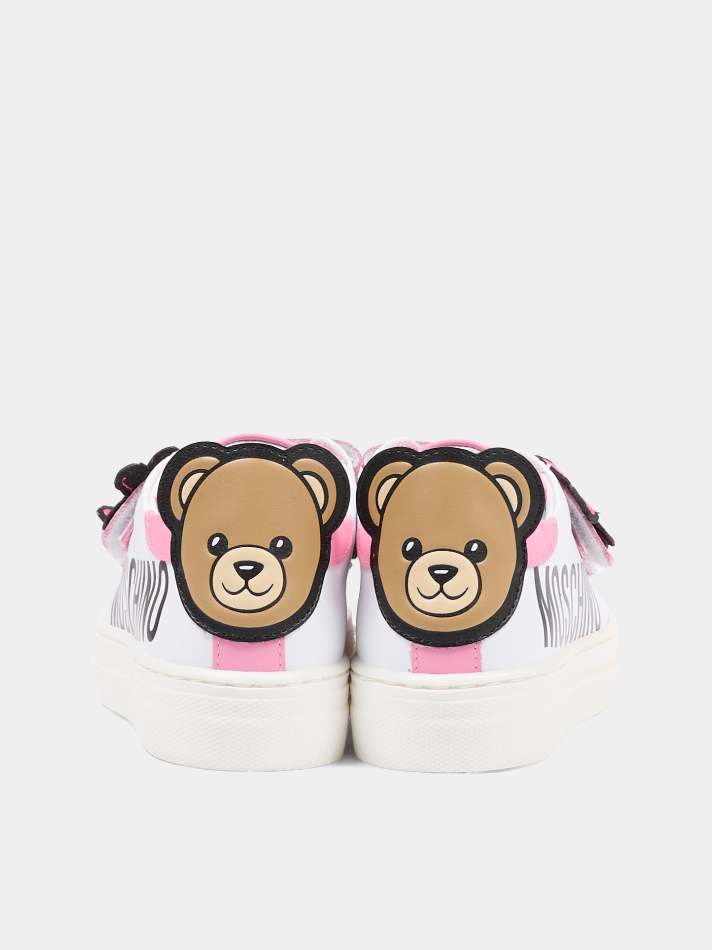 Sneakers rosa per bambina con logo,Moschino Kids,83070 - VAR1