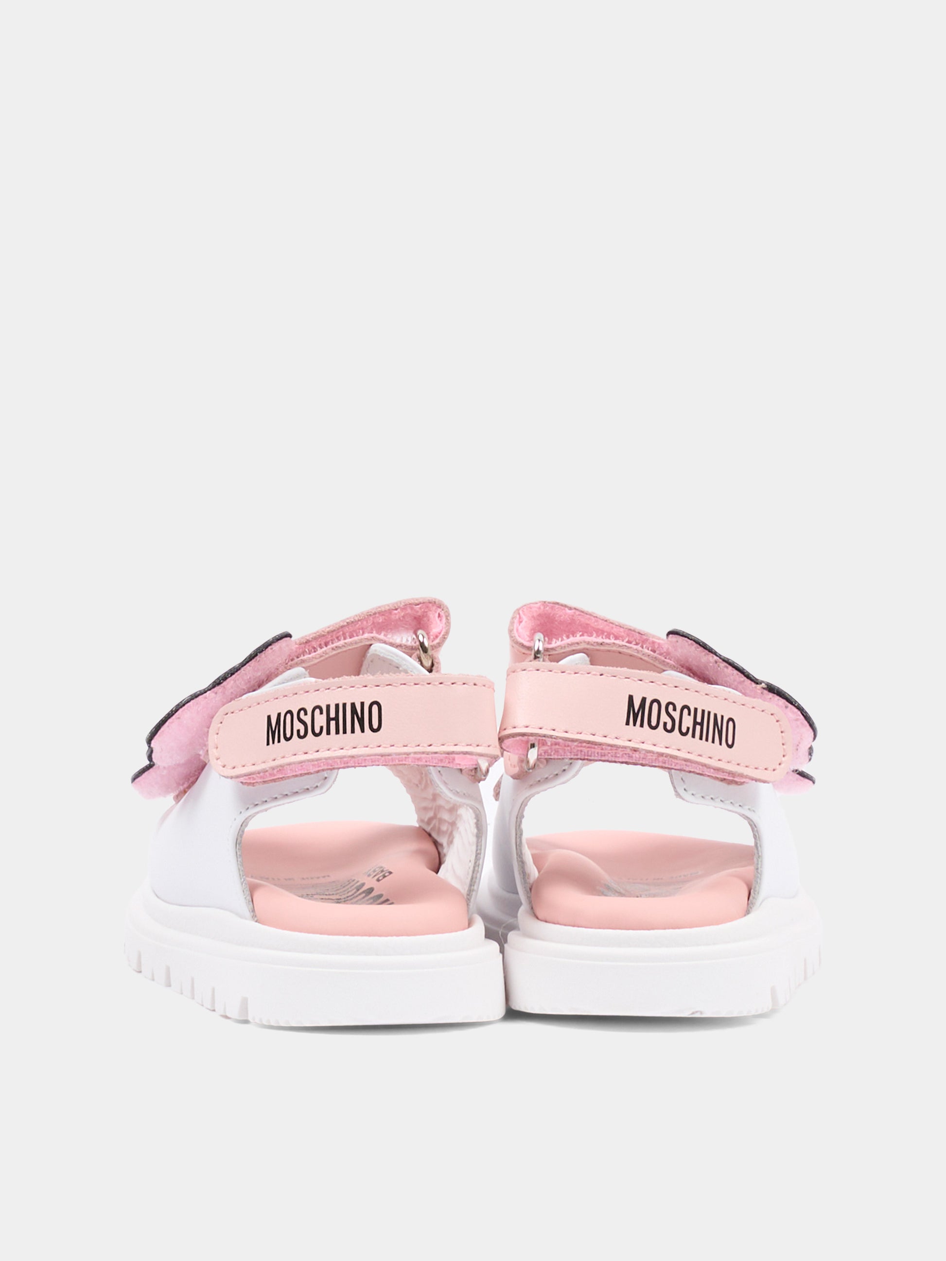 Sandalo bianco per bambina con Teddy Bear,Moschino Kids,82933 - VAR3