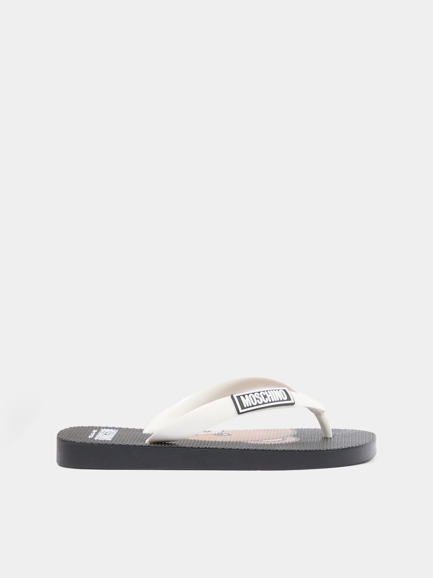 Infradito nere per bambini con logo,Moschino Kids,83122 - VAR1