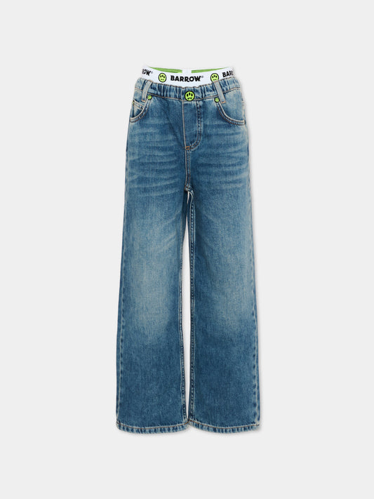 Jeans denim per bambina con banda logo,Barrow,S6BKJGDP111 126