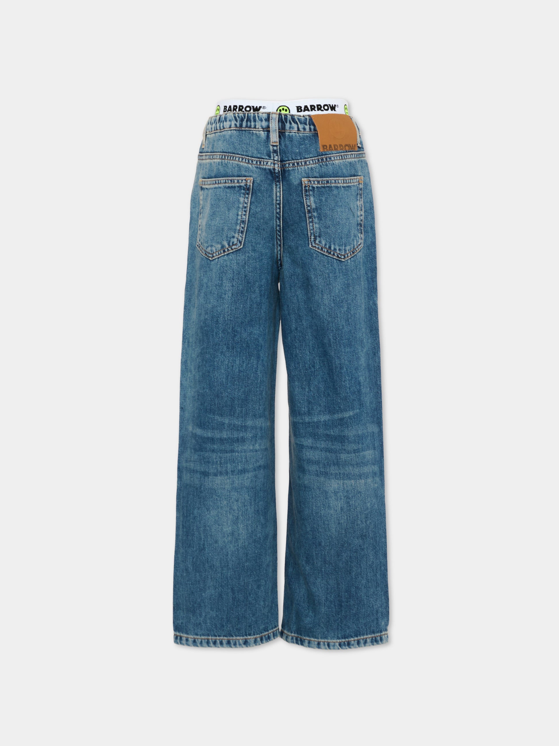 Jeans denim per bambina con banda logo,Barrow,S6BKJGDP111 126