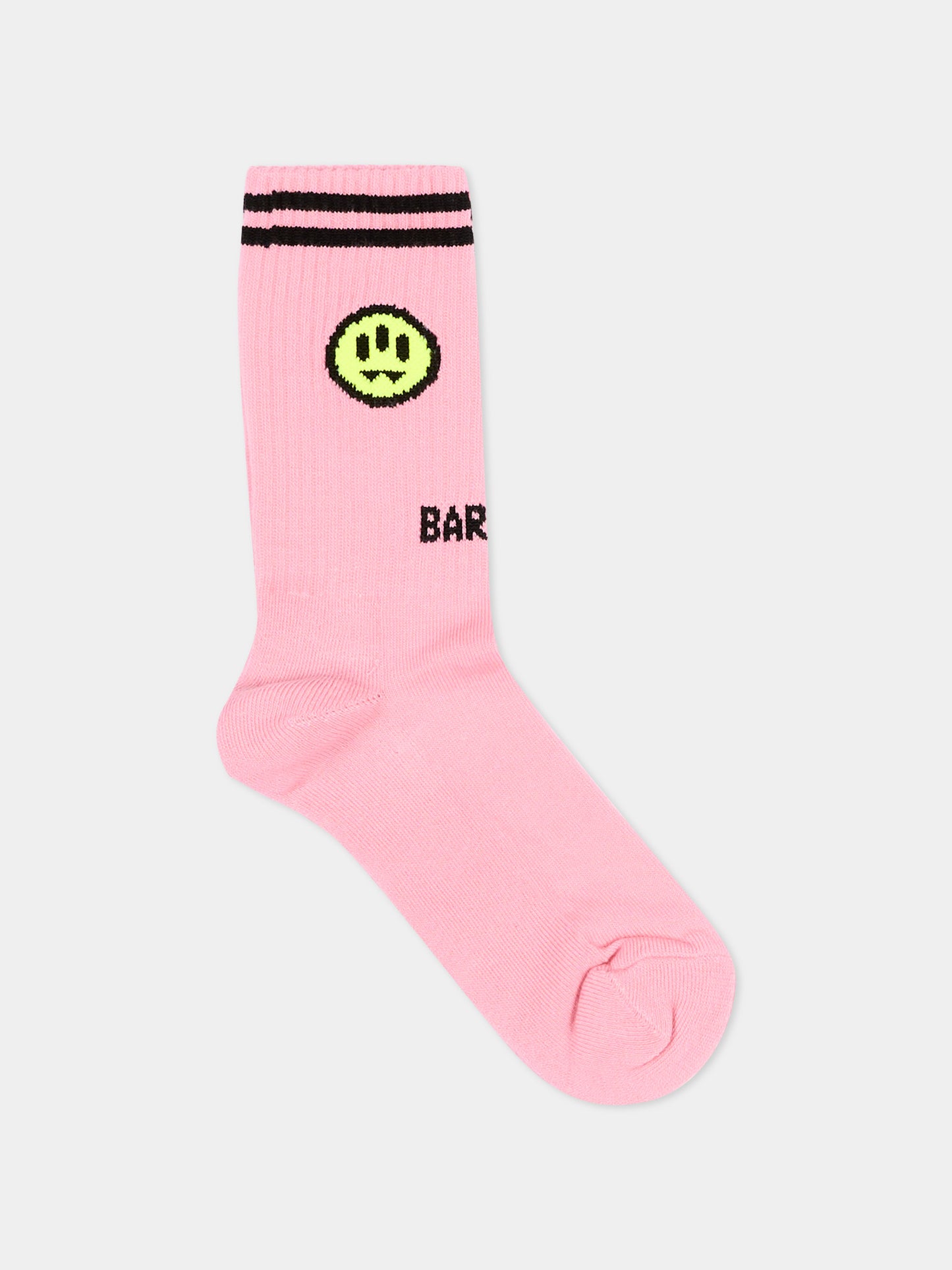 Calzini rosa per bambina con smile,Barrow,S6BKJUSO027 BW311