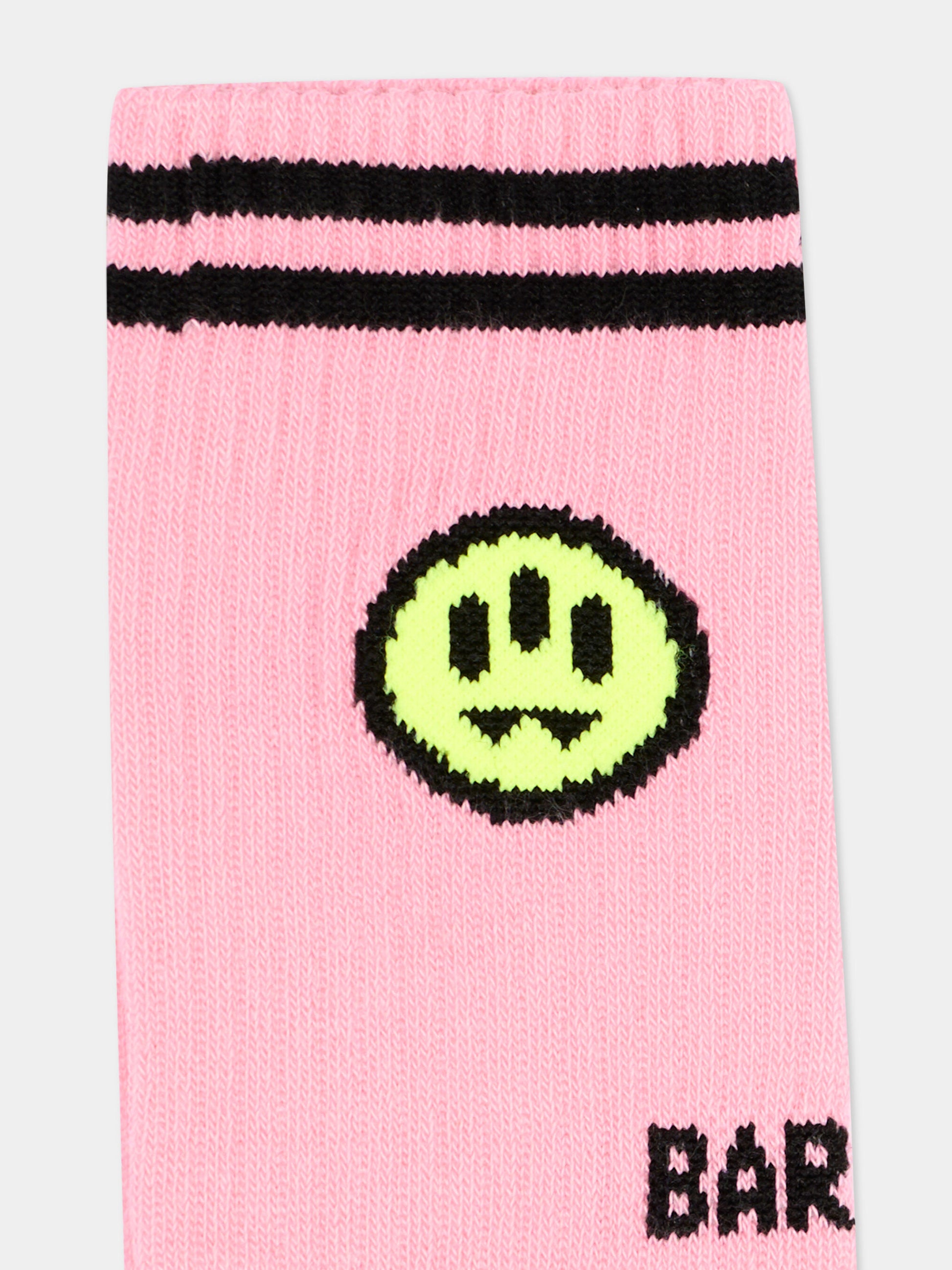 Calzini rosa per bambina con smile,Barrow,S6BKJUSO027 BW311