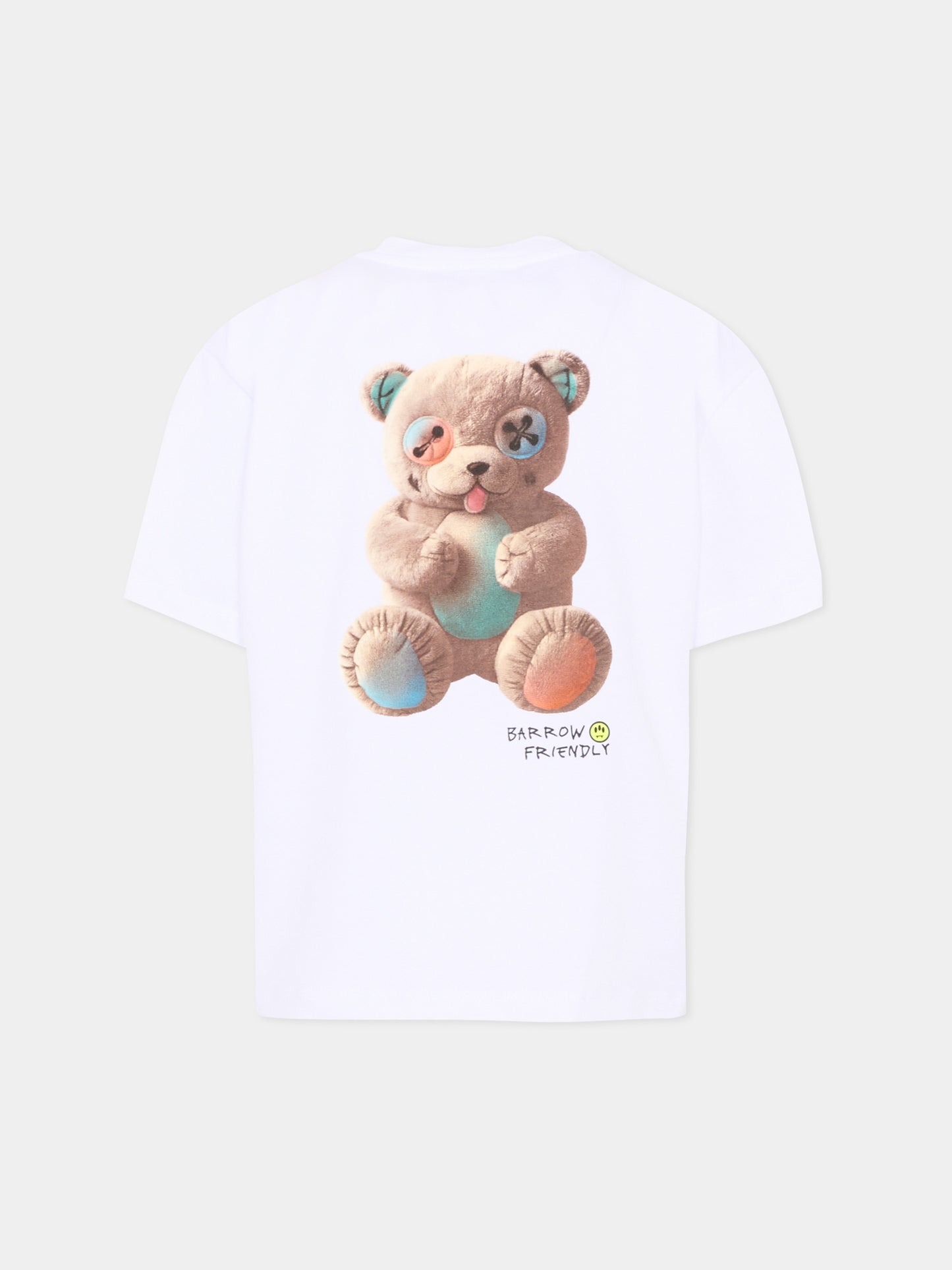 T-Shirt bianca per bambini con orsetto,Barrow,S6BKJUTH003 002