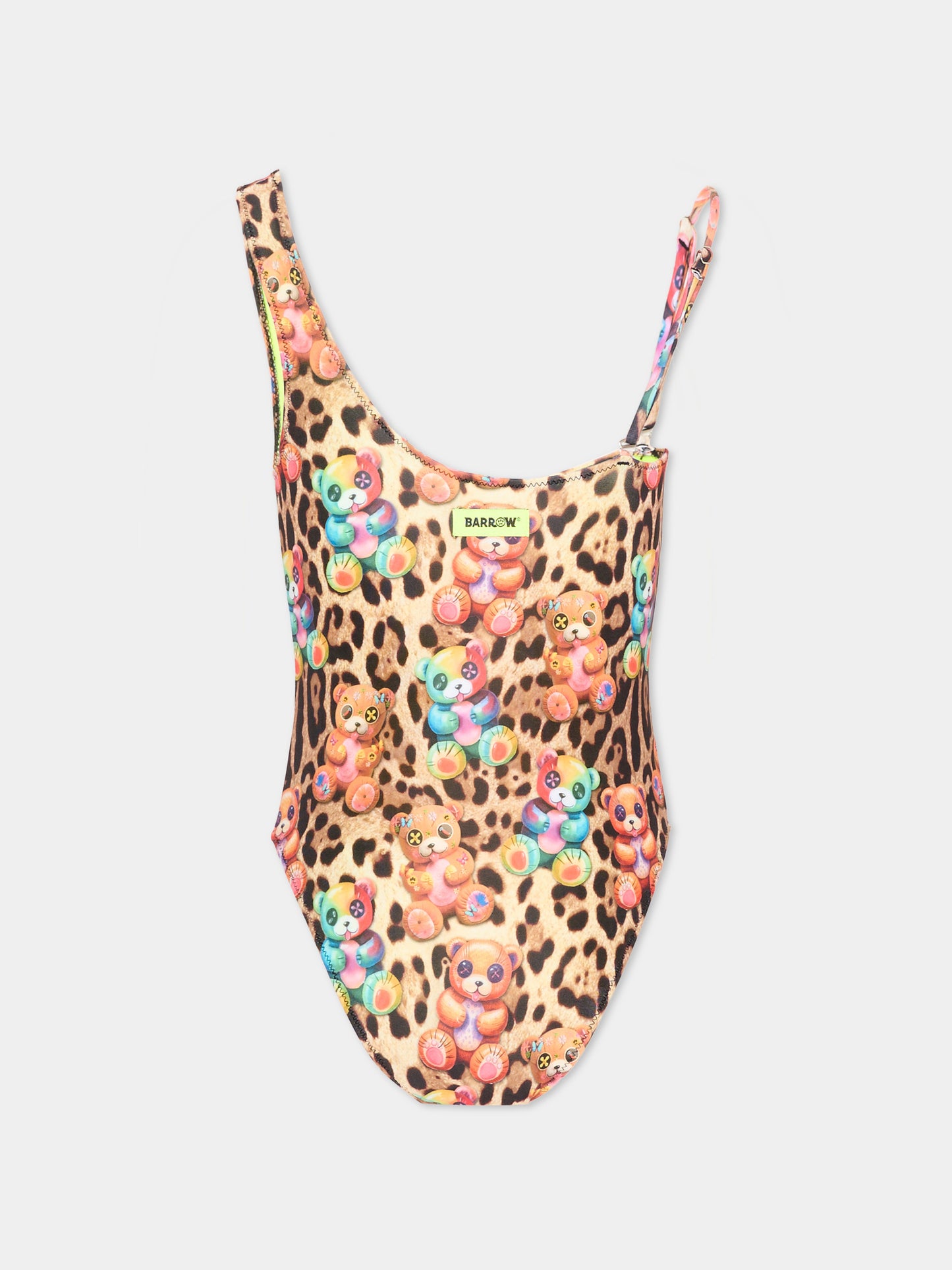 Costume intero multicolor per bambina stampa orsetti,Barrow,S6BKJGSM234 140