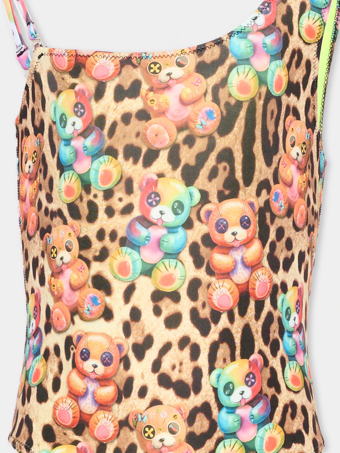 Costume intero multicolor per bambina stampa orsetti,Barrow,S6BKJGSM234 140