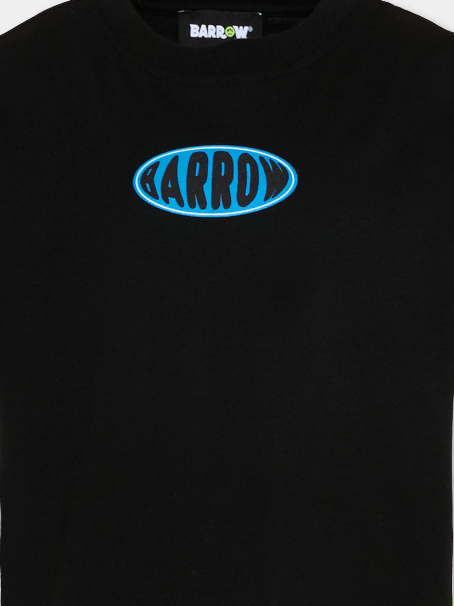 T-Shirt nera per bambino con orsetto,Barrow,S6BKJUTH074 110