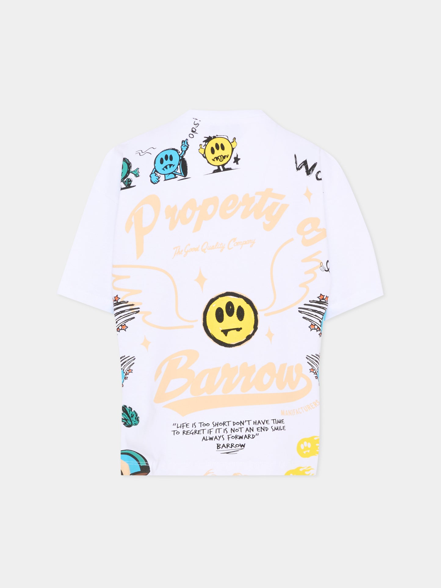 T-Shirt bianca Barrow per bambini stampa orsetto,Barrow,S6BKJUTH076 002