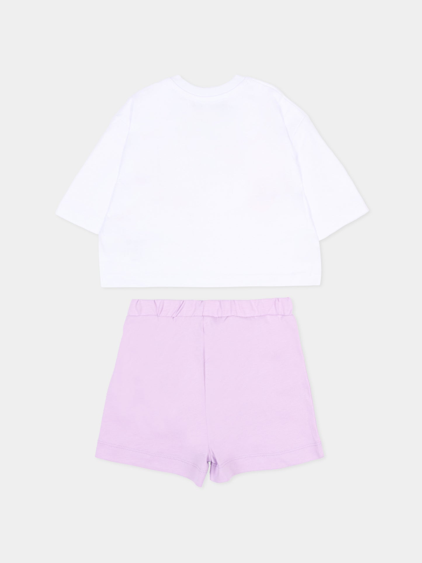 Completo sportivo lilla per neonata con logo,Barrow,S6BKNGTR197 002/01