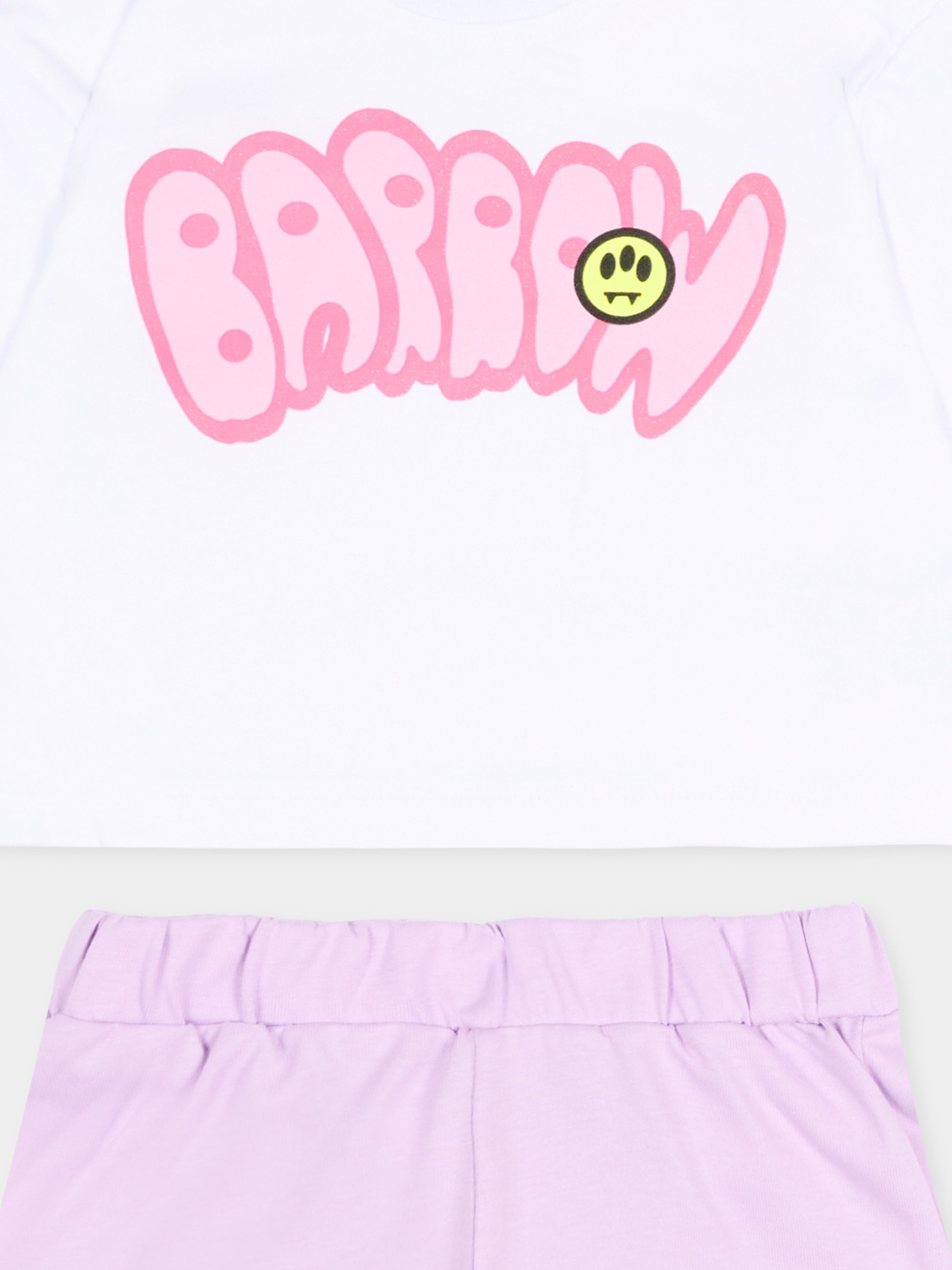 Completo sportivo lilla per neonata con logo,Barrow,S6BKNGTR197 002/01