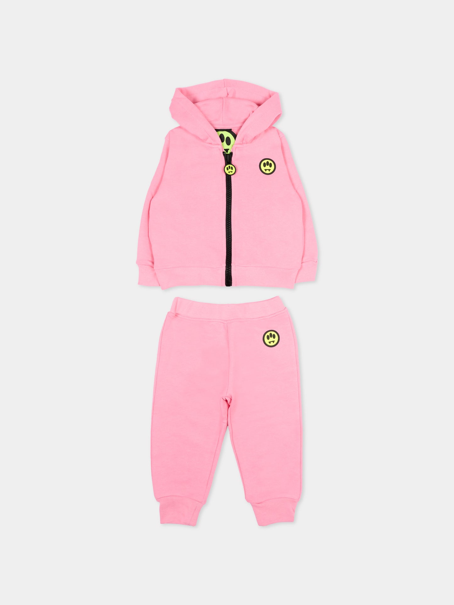 Completo sportivo rosa per neonata con logo,Barrow,S6BKUNSF190 BW311