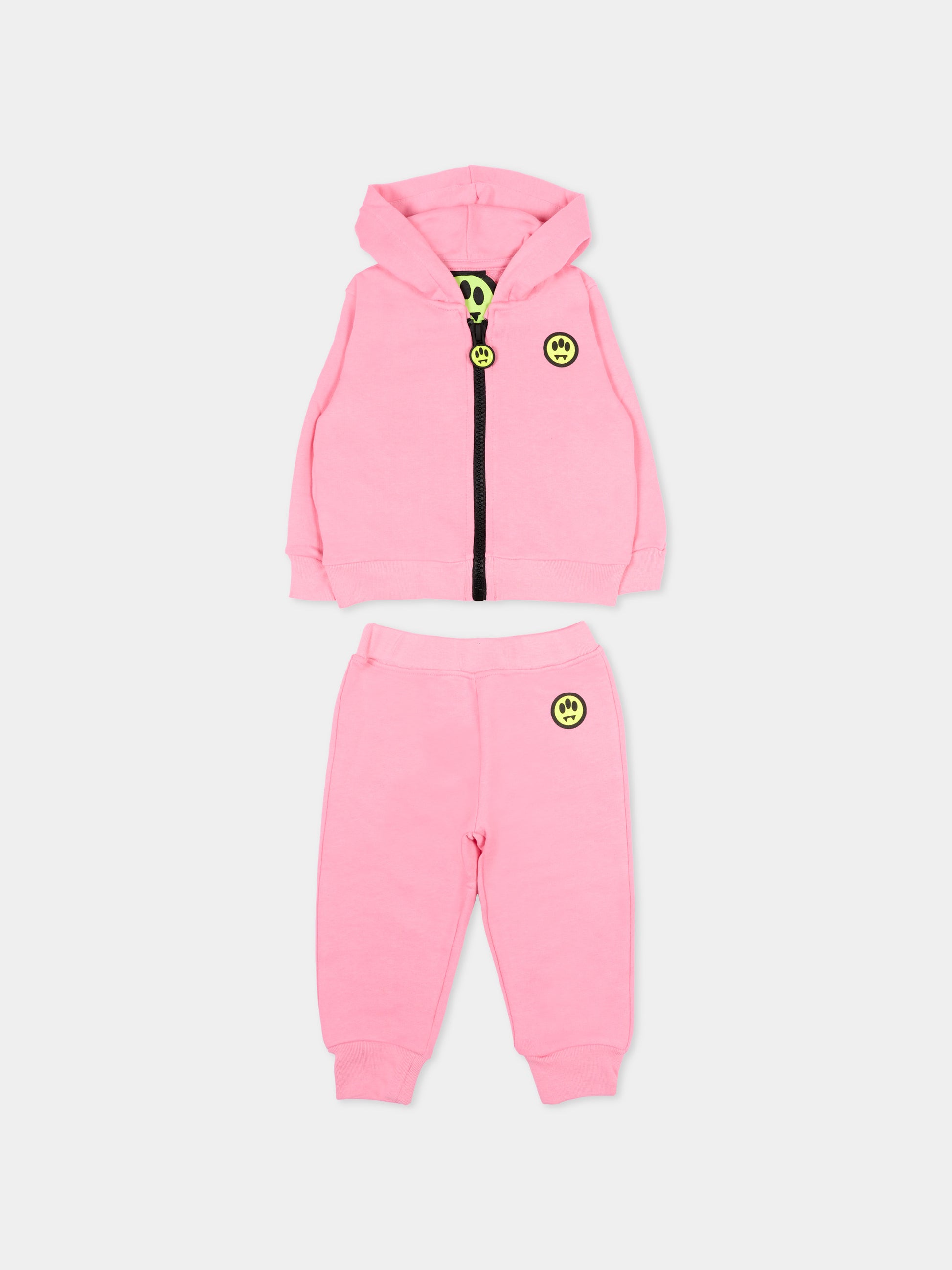 Completo sportivo rosa per neonata con logo,Barrow,S6BKUNSF190 BW311