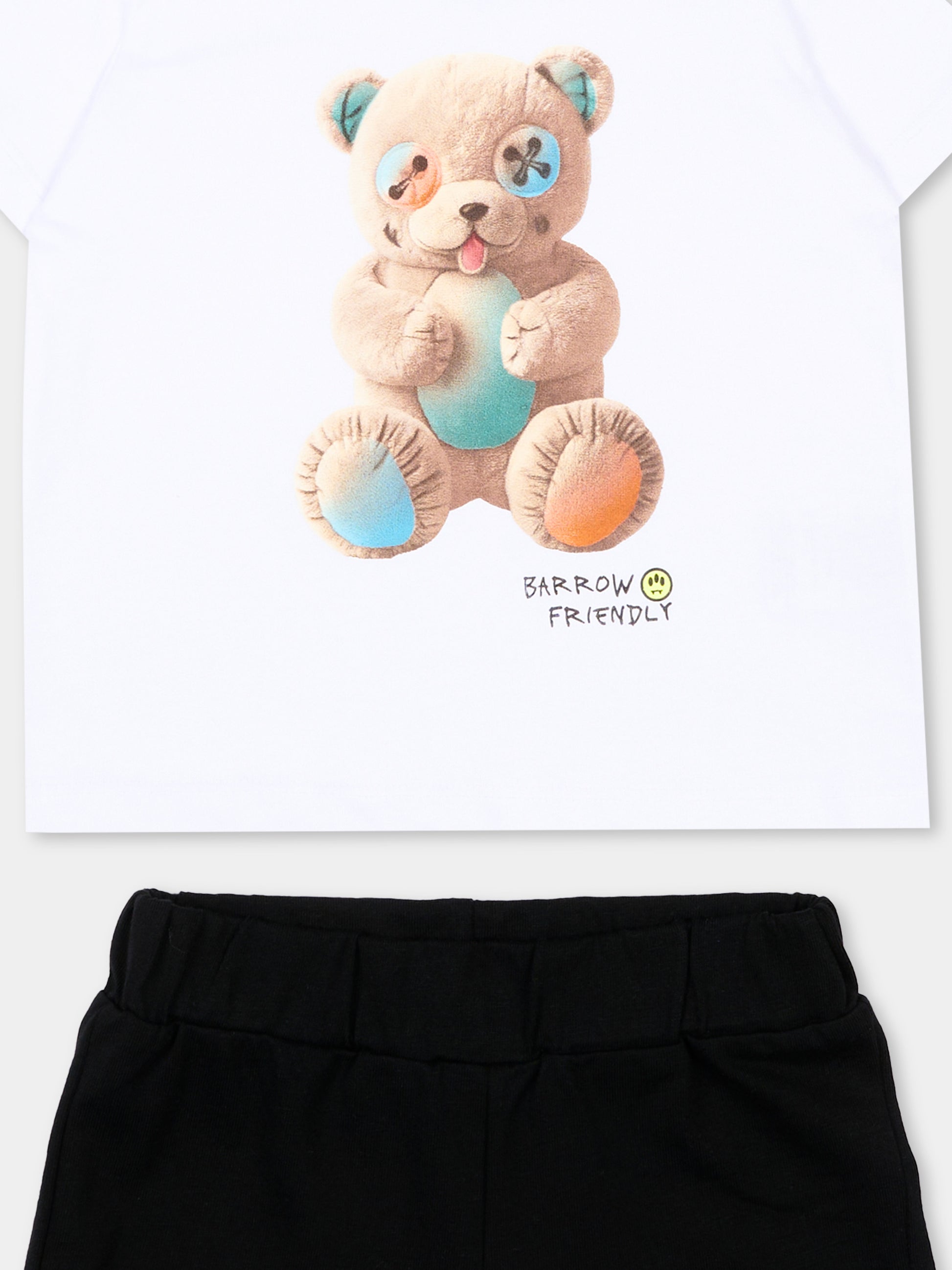 Completo sportivo multicolor per neonato con orsetto,Barrow,S6BKUNTB195 002/13