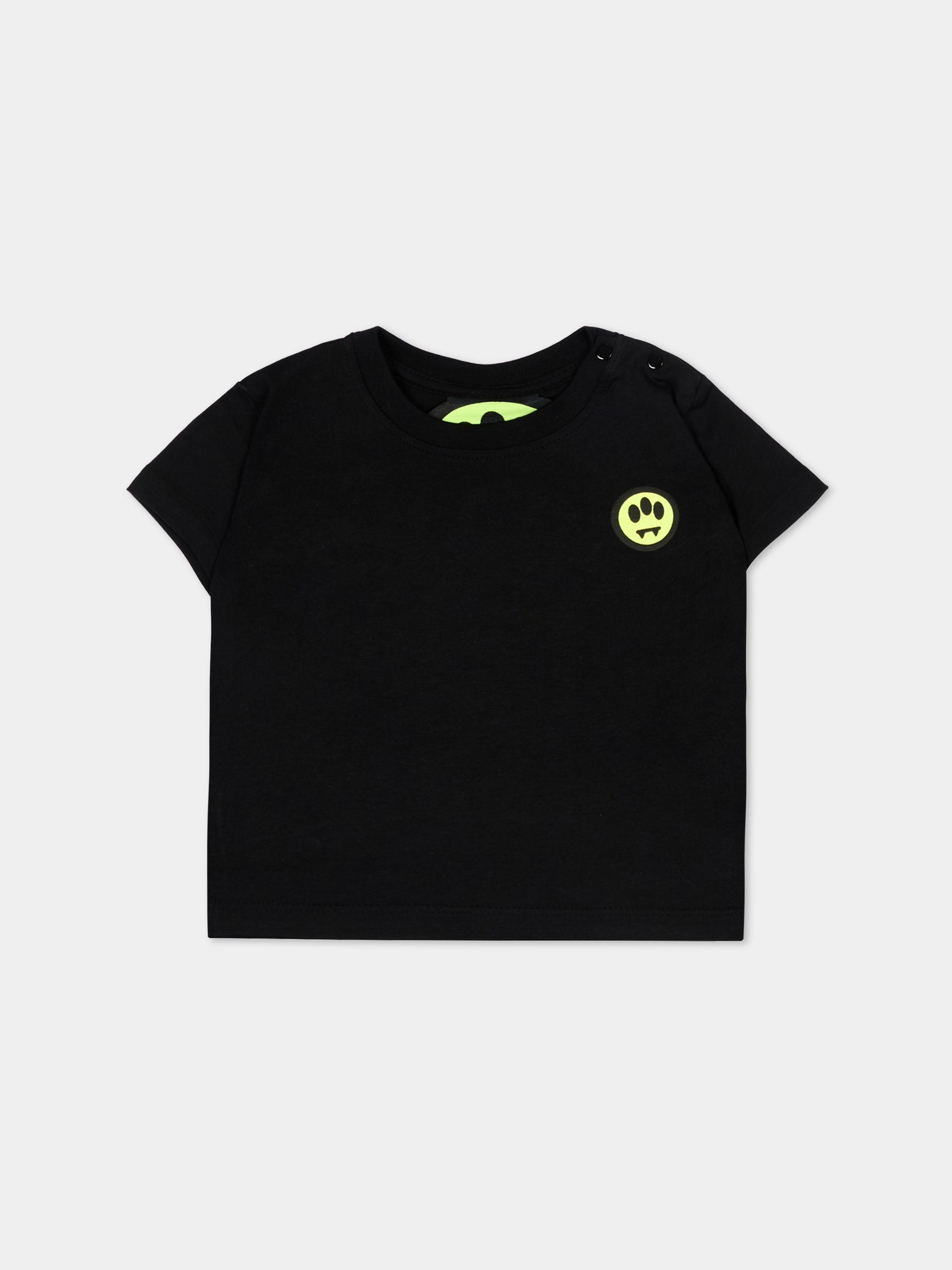T-Shirt nera per neonata con logo,Barrow,S6BKUNTH207 110/92