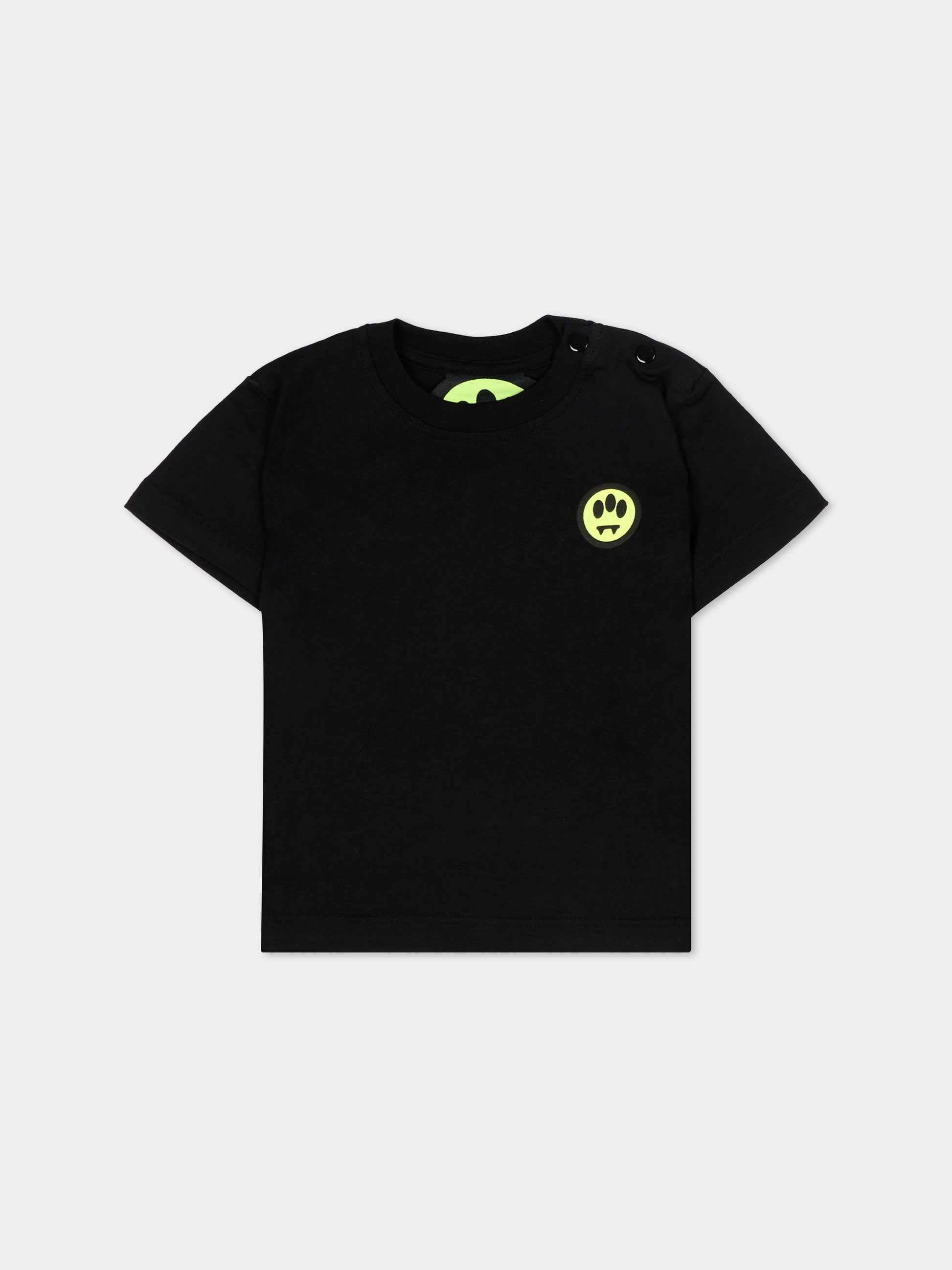 T-Shirt nera per neonata con logo,Barrow,S6BKUNTH207 110/92