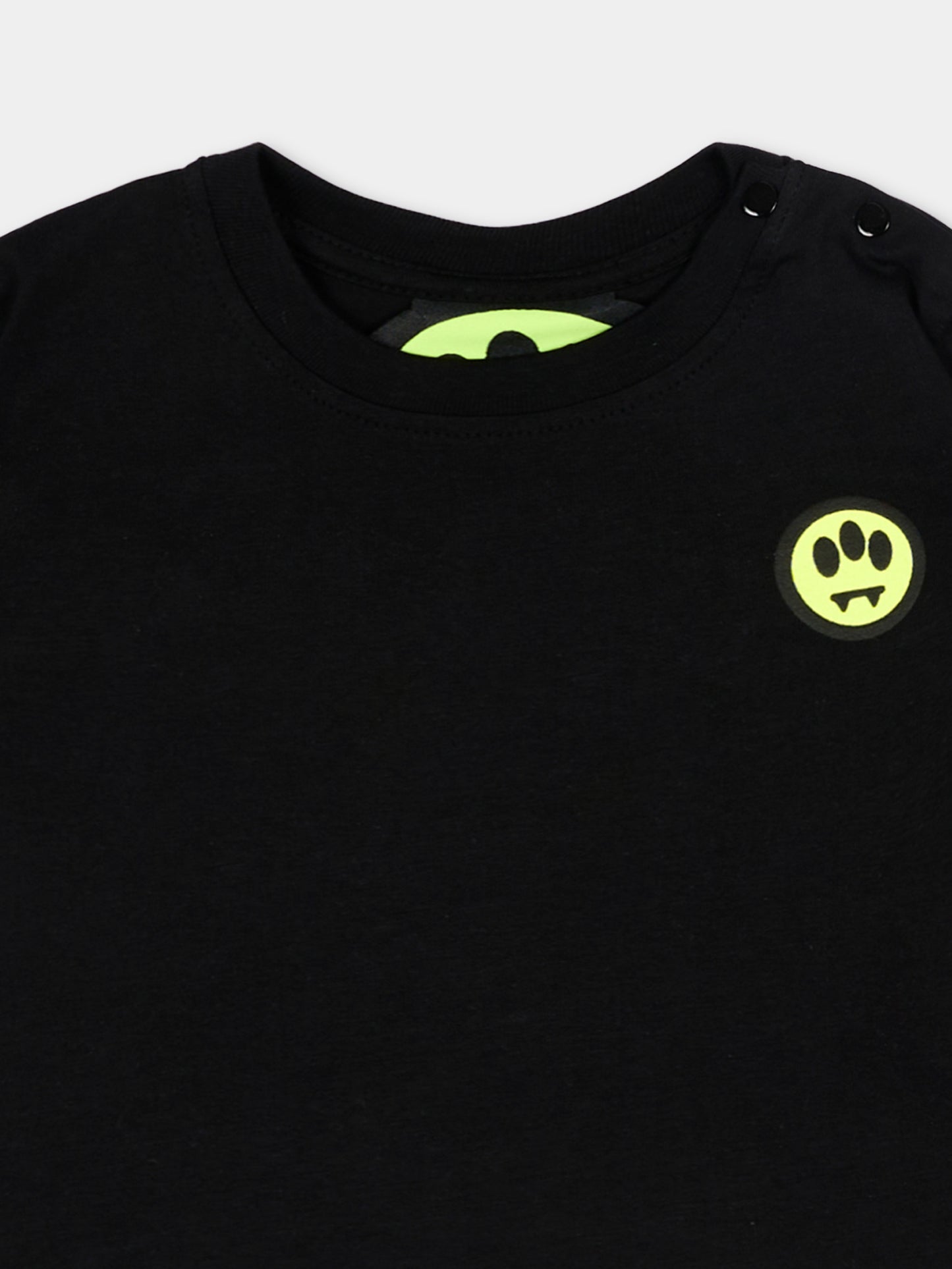T-Shirt nera per neonata con logo,Barrow,S6BKUNTH207 110/92