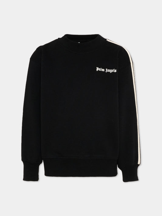 Felpa nera Palm Angels per bambini,Palm Angels,PBBA012S26FLE005 110