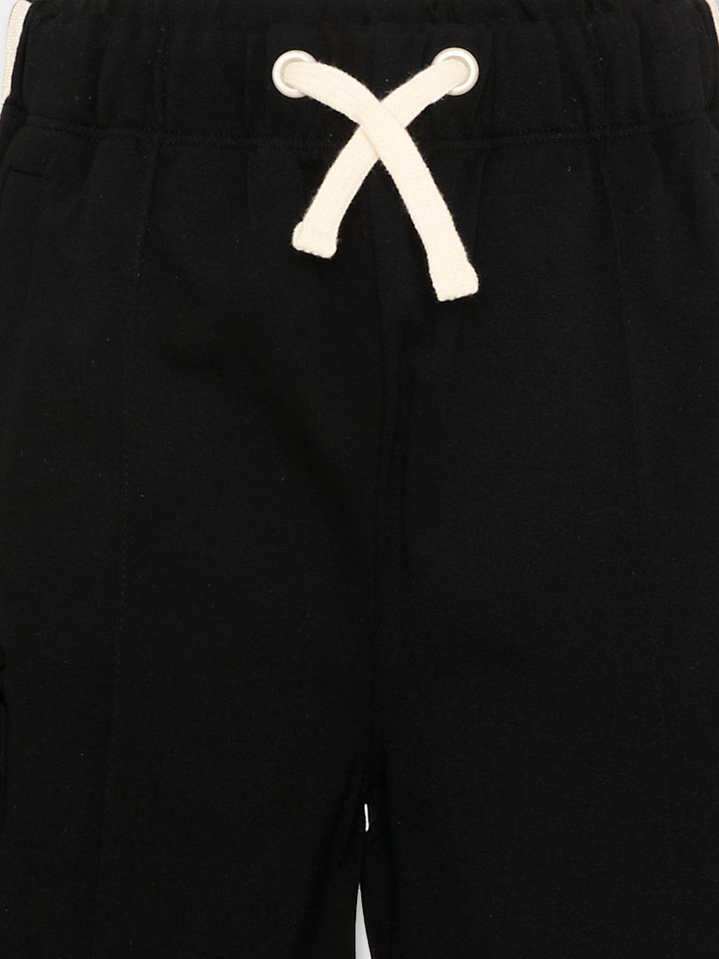 Shorts sportivi neri per bambino con bande,Palm Angels,PBCL004S26FLE001 110