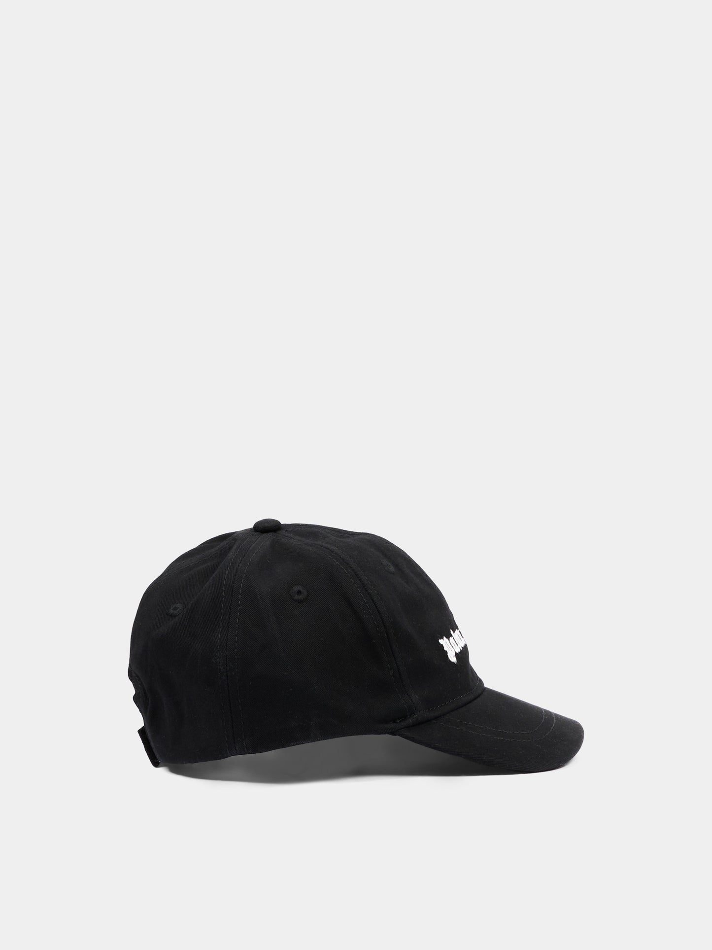 Cappello con visiera nero con logo,Palm Angels,PBLB002S26FAB003 110