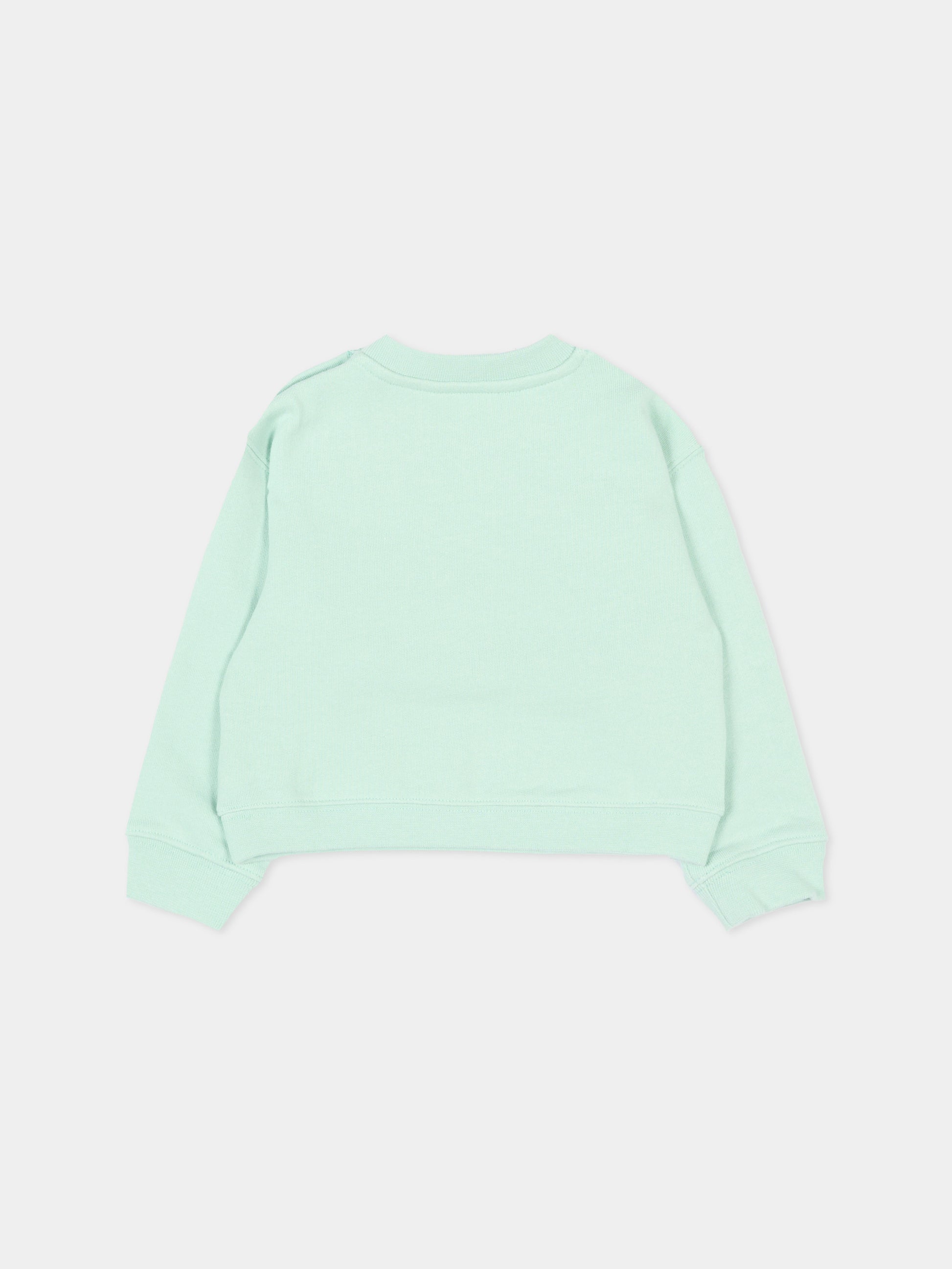 Felpa verde per neonati con teddy bear,Palm Angels,PBXC001S26FLE003 081